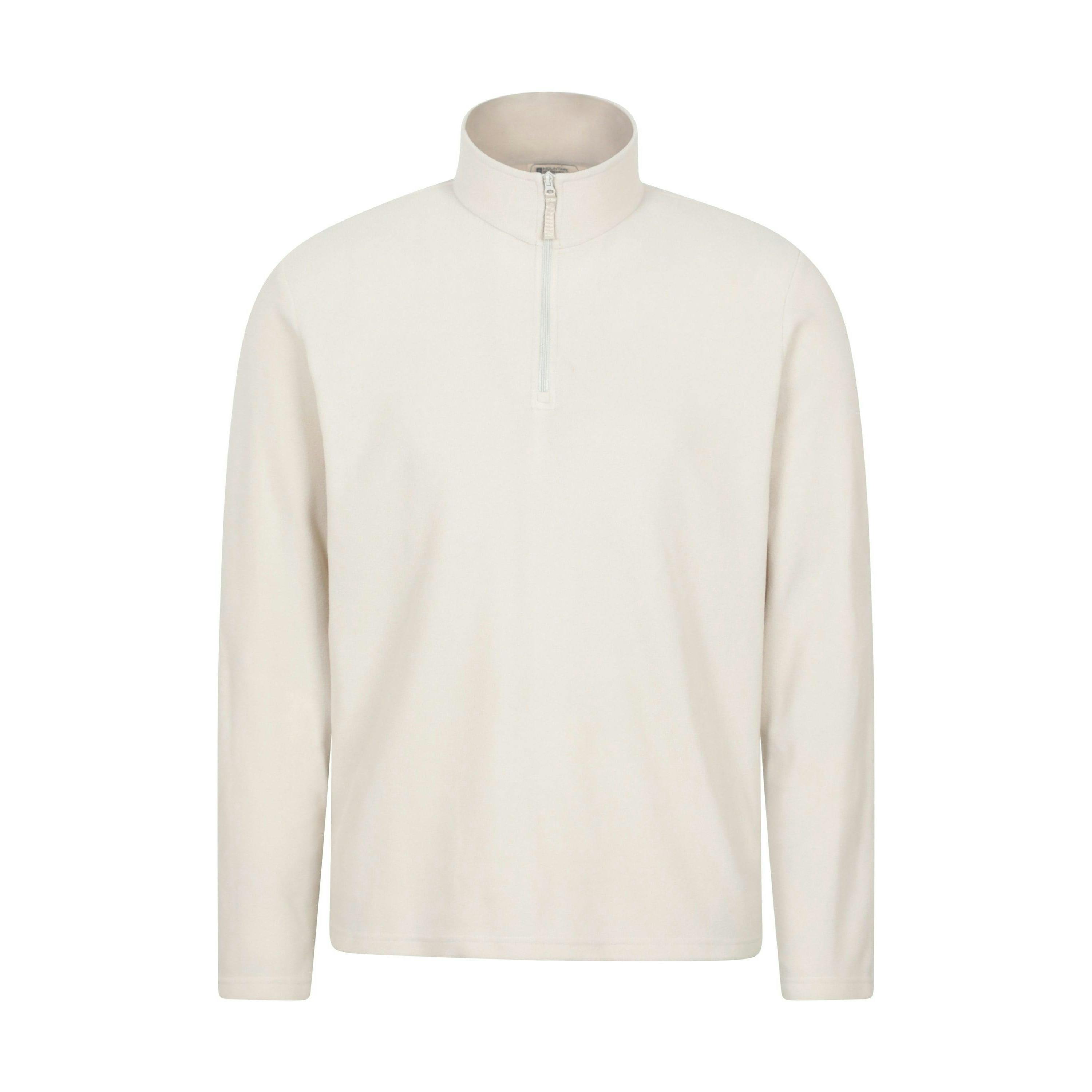 Mountain Warehouse Men's Cream Camber Ii Camo Half Zip Fleece Top - Xxs - 100% Polyester