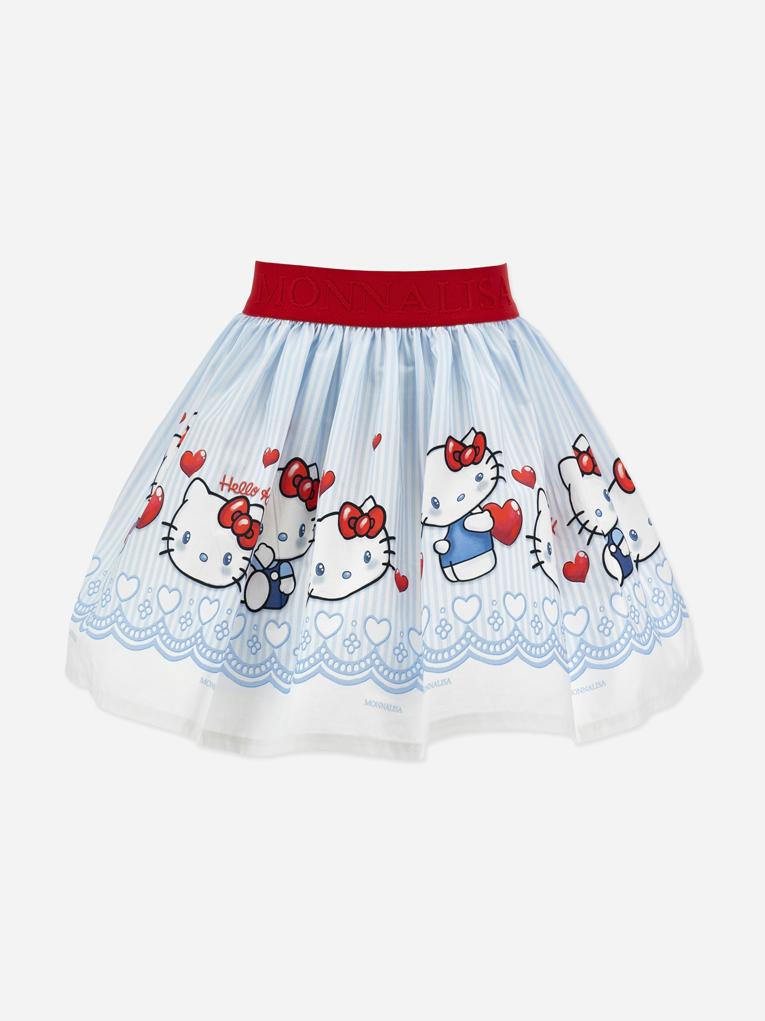 Monnalisa Girls Blue Hello Kitty Skirt In - 2 Yrs