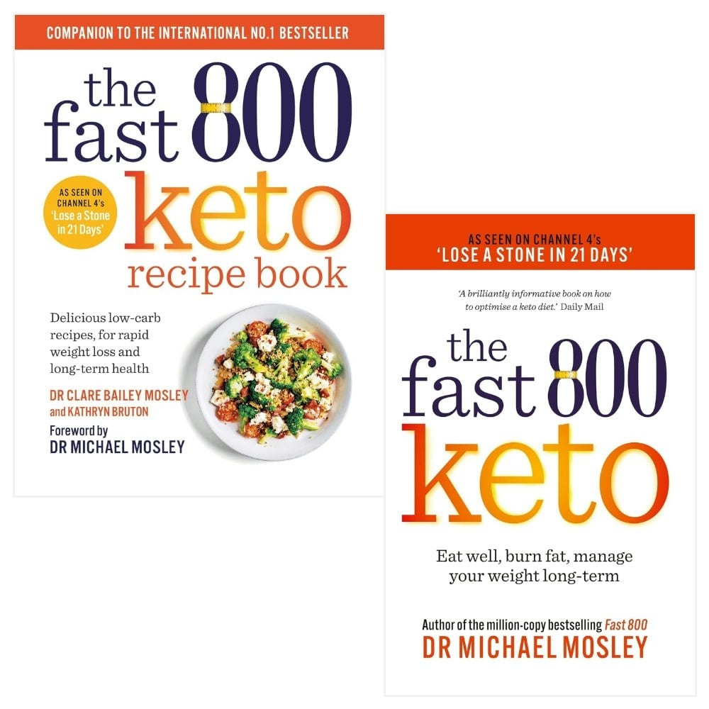 Short Books Fast 800 Keto And The Fast 800 Keto Recipe Book 2 Books Collection Set By Dr Michael Mosley, Dr Clare Bailey