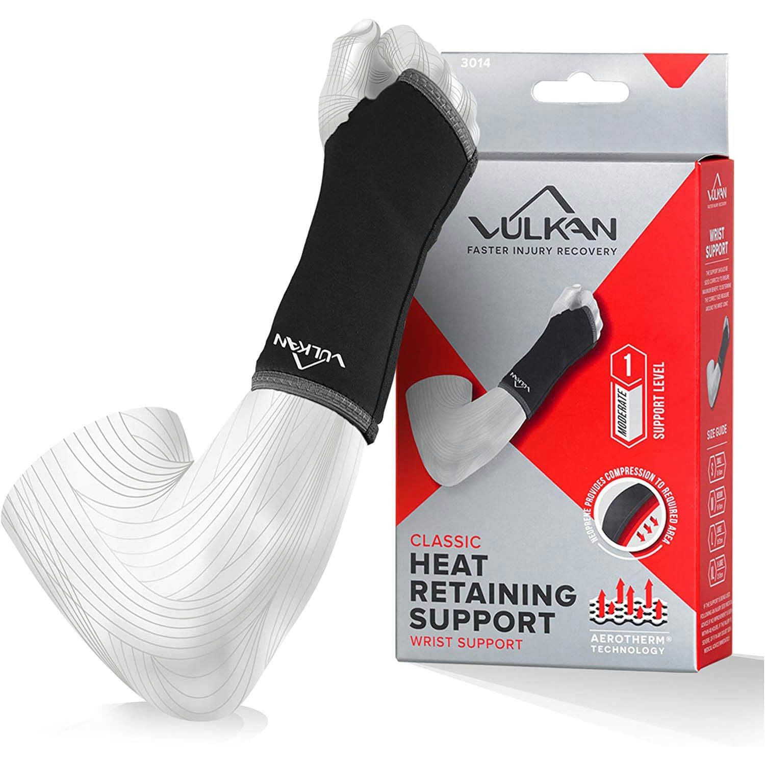 Vulkan Light/Black Classic Wrist Support - M