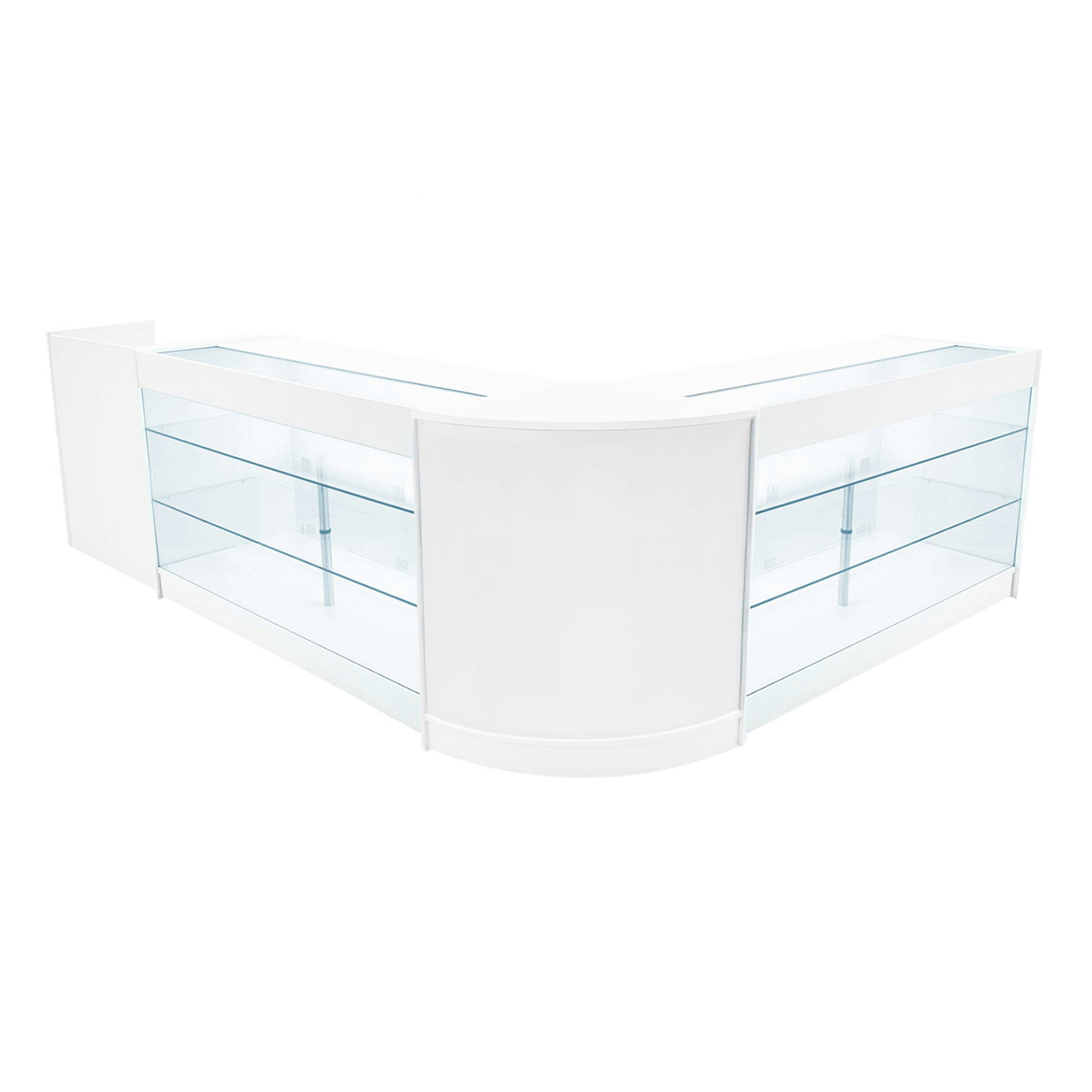 Rackhams White Aries Led Shop Counter Set Cm60, Tb60 & 2 X K1500