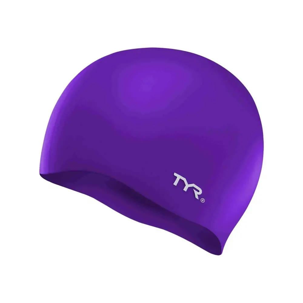 Tyr Purple Wrinkle Free Silicone Swim Cap