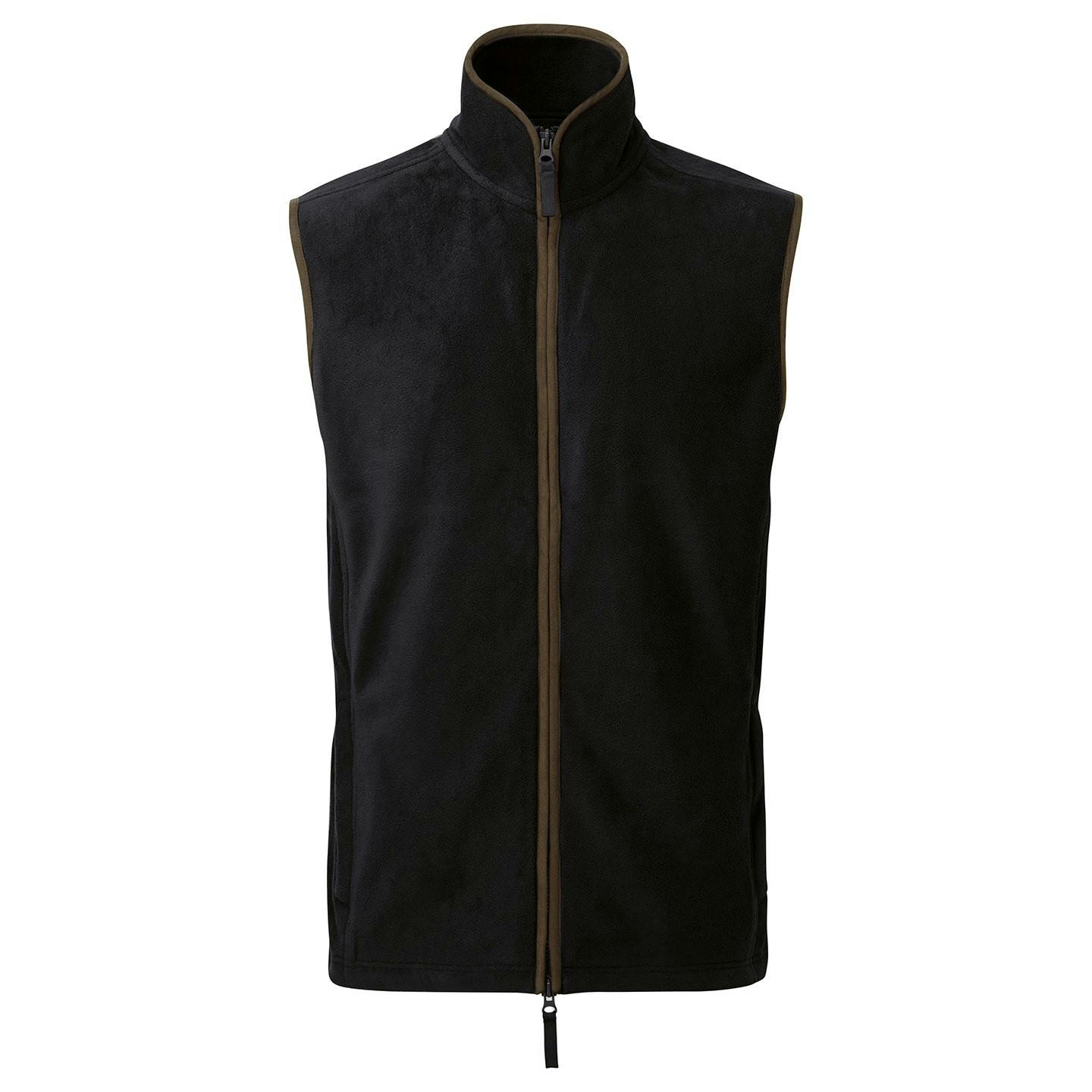 Premier Men's Jet Black Artisan Fleece Gilet In | Size: 2XL - Image 3