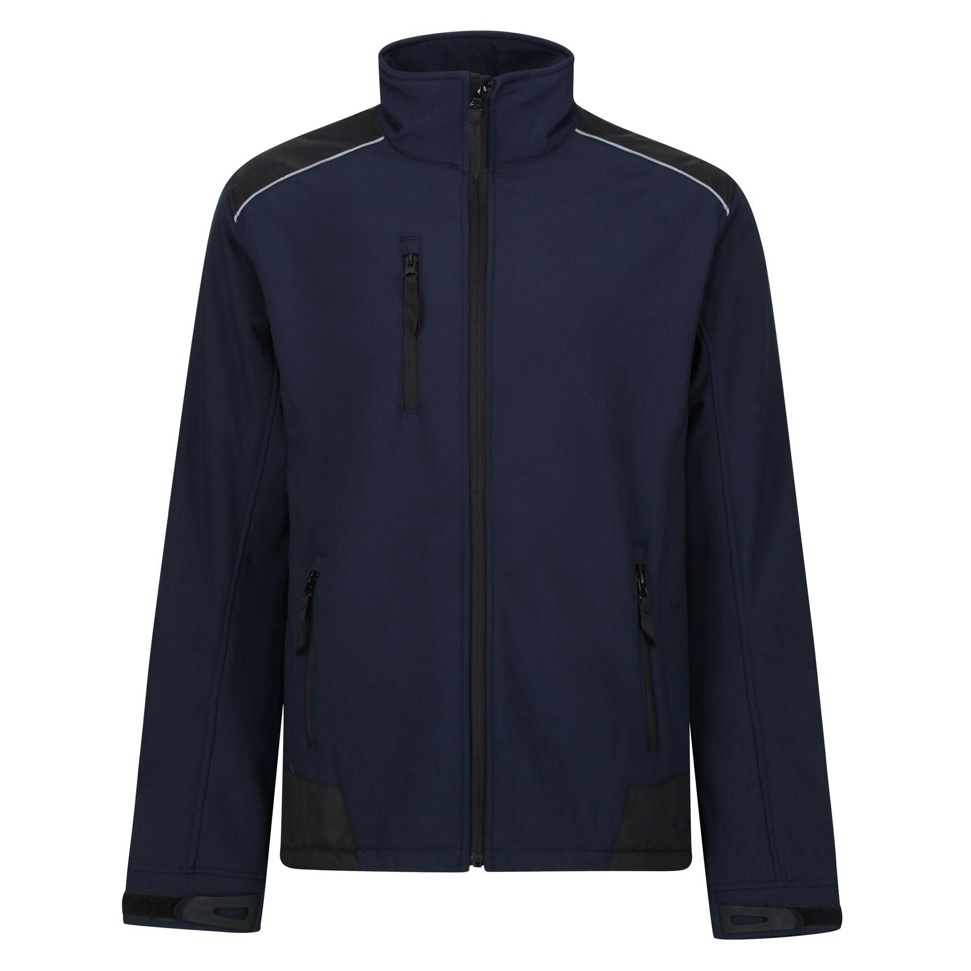 Regatta Men's Black Sandstorm Workwear Softshell Jacket - Navy/ - L - Navy/ - 100% Softshell