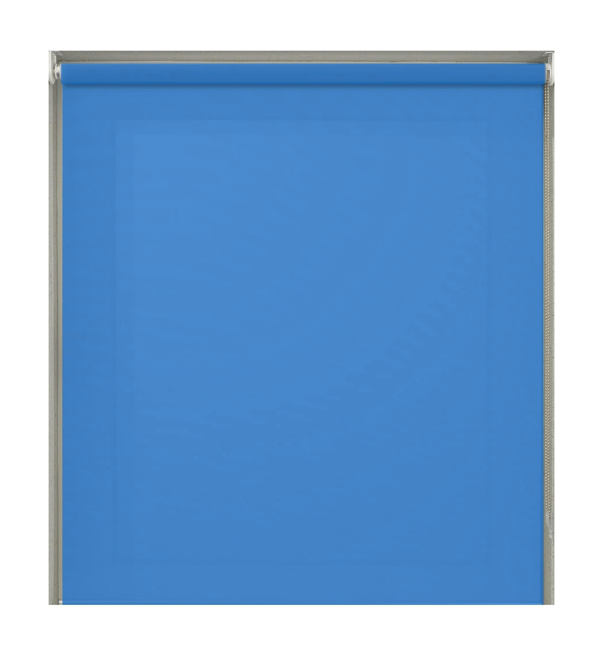Newedgeblinds Blue Plain Straight Edge Daylight Roller Blind - 105Cm