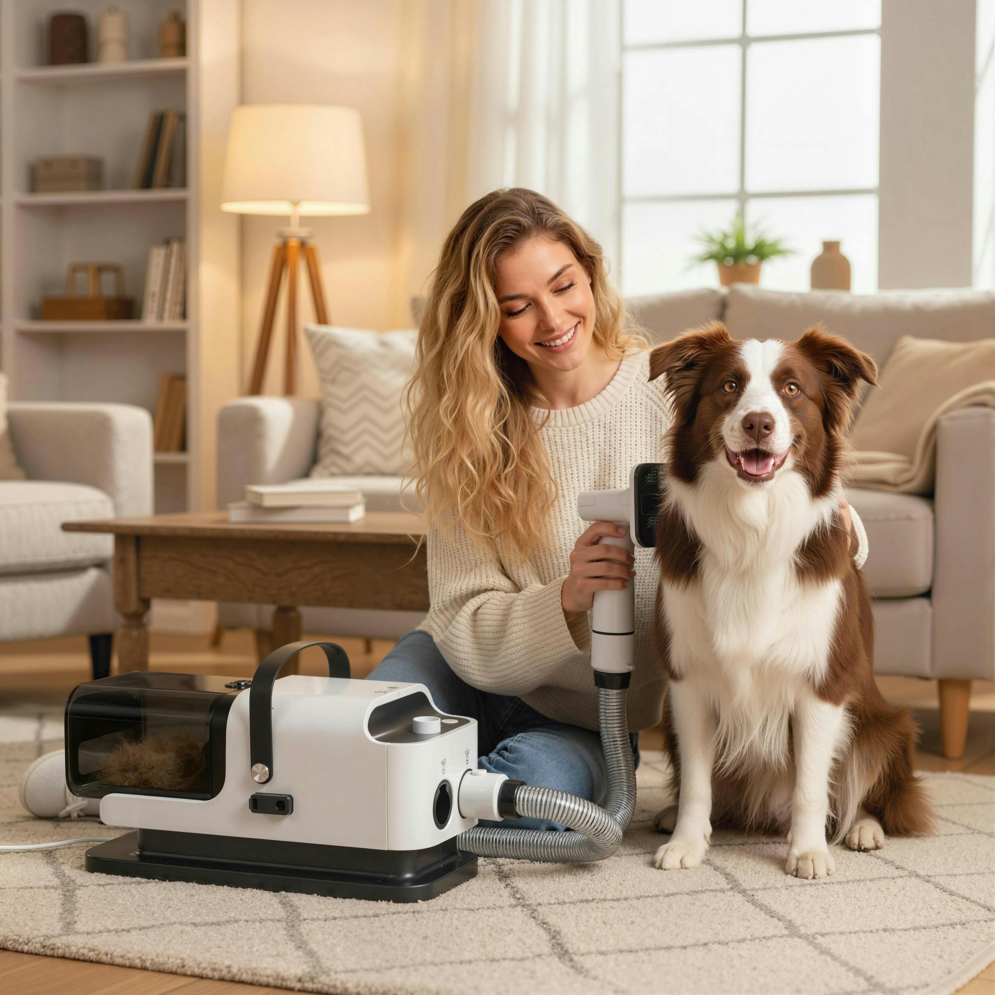 Pawhut 5 In 1 Dog Grooming Vacuum & Dog Dryer With Electric Clipper - Dog Grooming Kit - 1 - Abs, Plastic