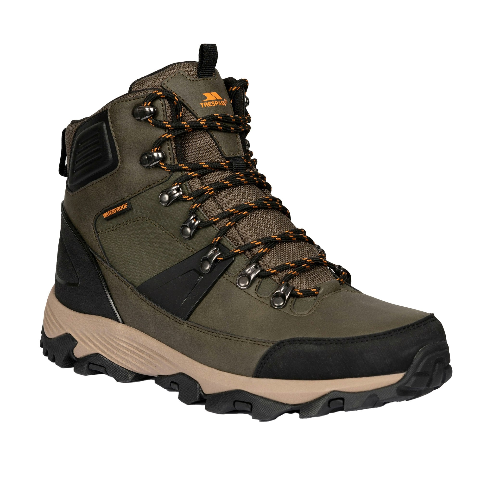 Trespass Men's Conrad Waterproof Walking Boots - Olive - Olive - Size 10 Uk