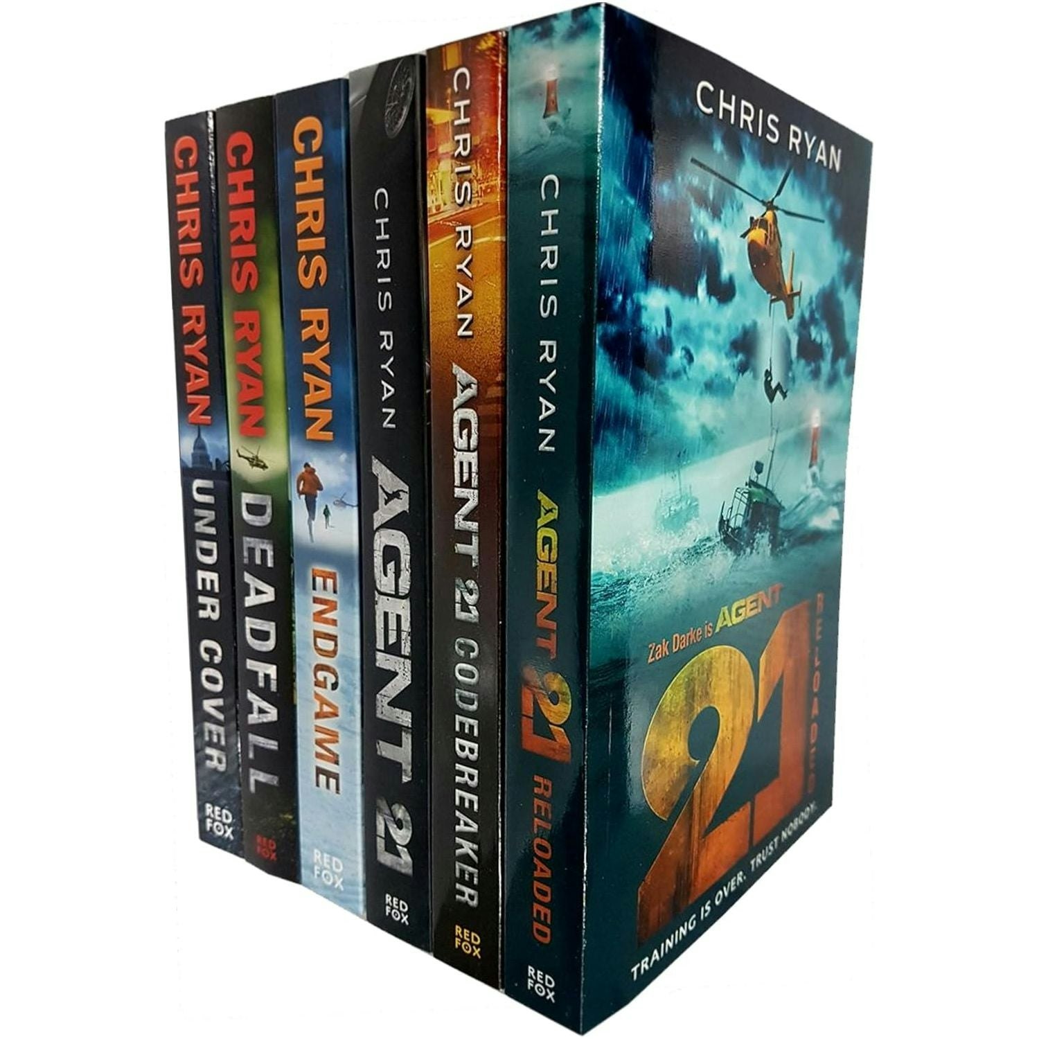 Hot Key Books Chris Ryan Agent 21 - 6 Book Set Agent 21, Reloaded, Codebreaker, Endgame, Deadfall, Under Cover