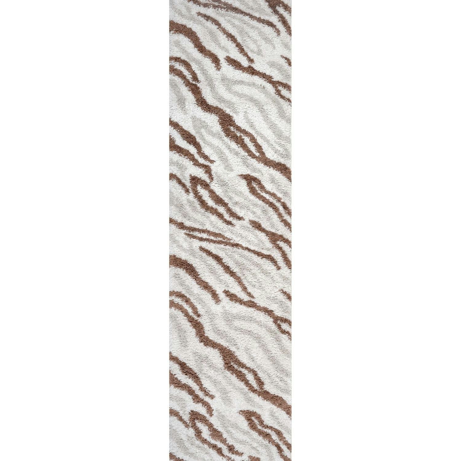 The Rugs Cream Moodi Shaggy /Terra Savara Rug - 80X300 Cm
