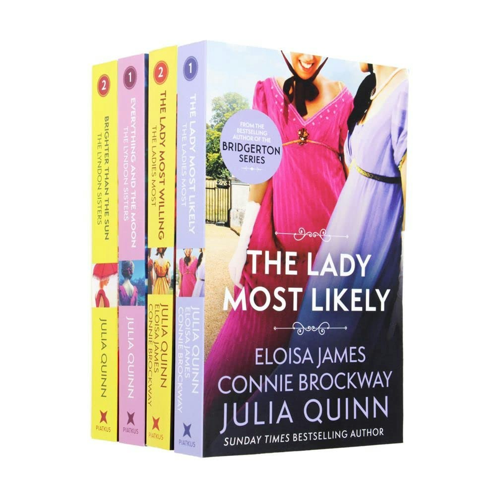 Various Publishers Women's Julia Quinn The Lyndon Sisters And The Lady Most Likely Saga Series 4 Book Set Collection