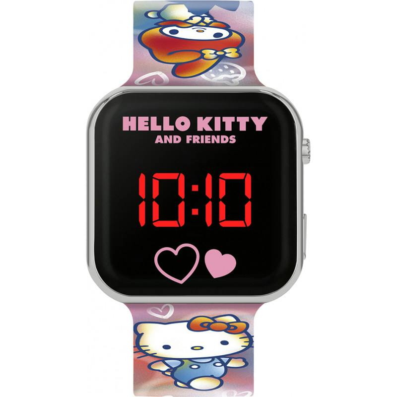 Hello Kitty Girls Pink Digital LED Quartz Silicone Strap Watch - Image 5
