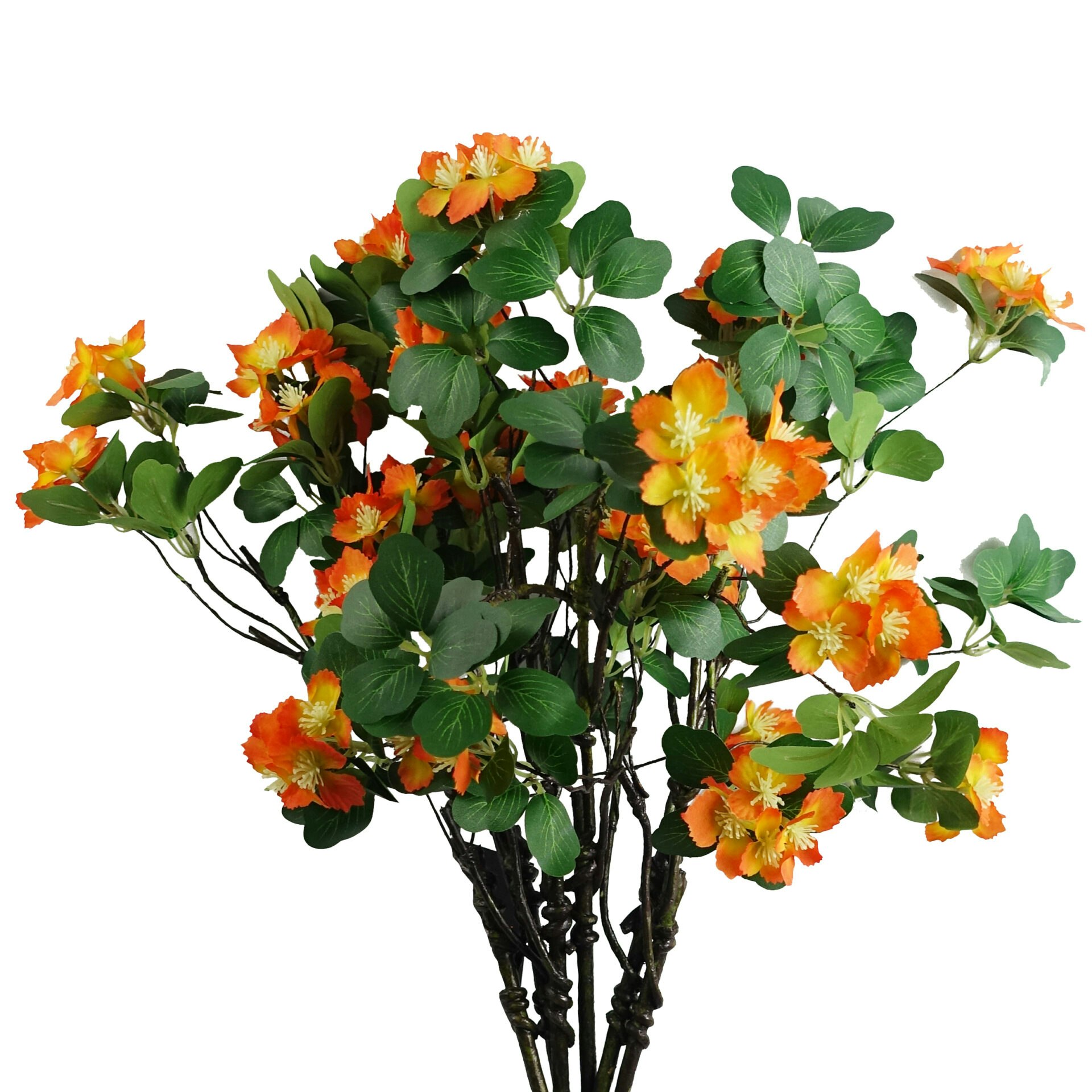 Leaf Orange Pack Of 6 X Flower Foliage Spray - 6 X Flower Foliage - 60Cm