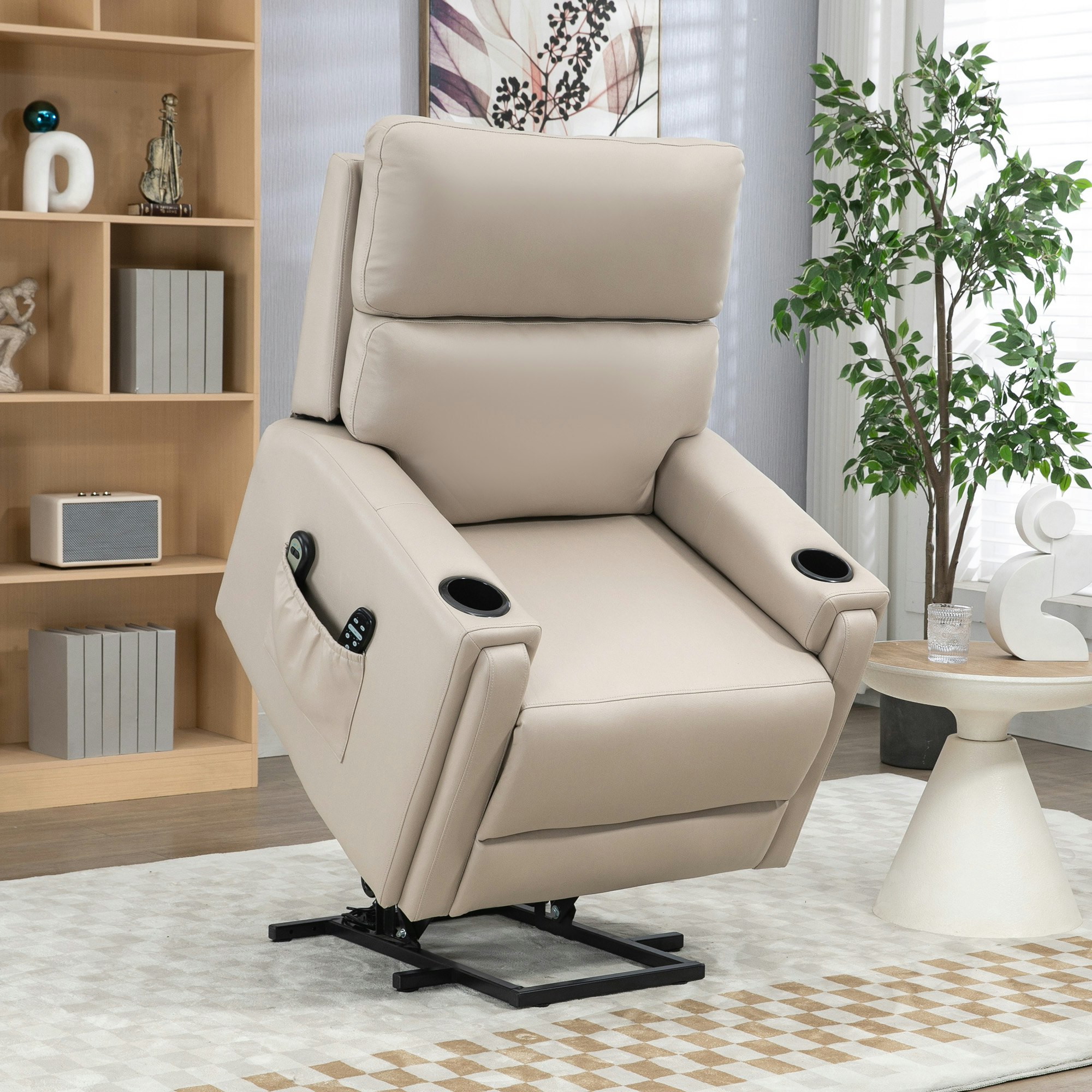Homcom Lift Chair For Living Room, Recliner Chair With Massage