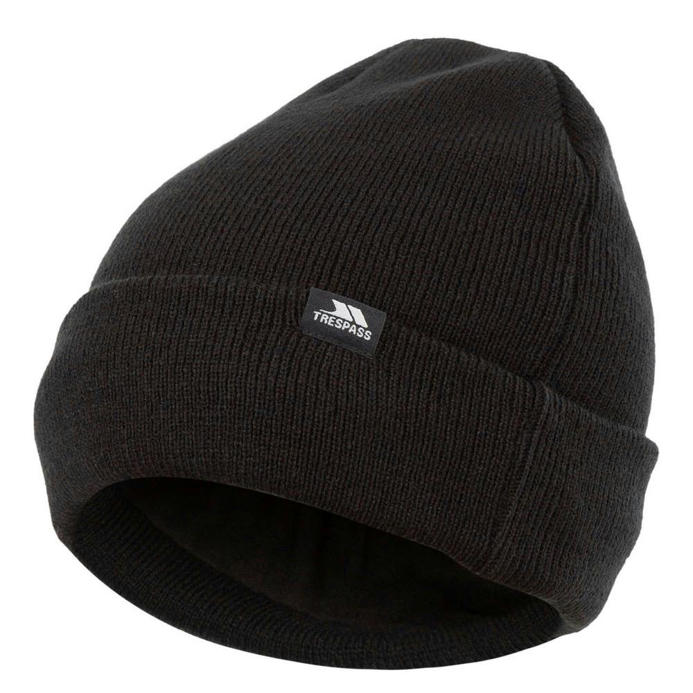 Trespass Unisex Black Adult Littlebrook Beanie - One Size - 100% Polyester