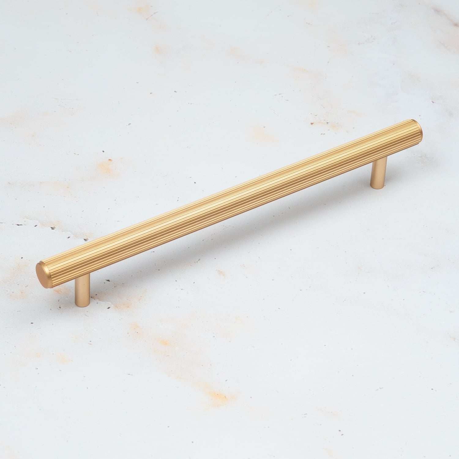 Rackhams Gold Brass Reeded Handles - 160Mm Handle