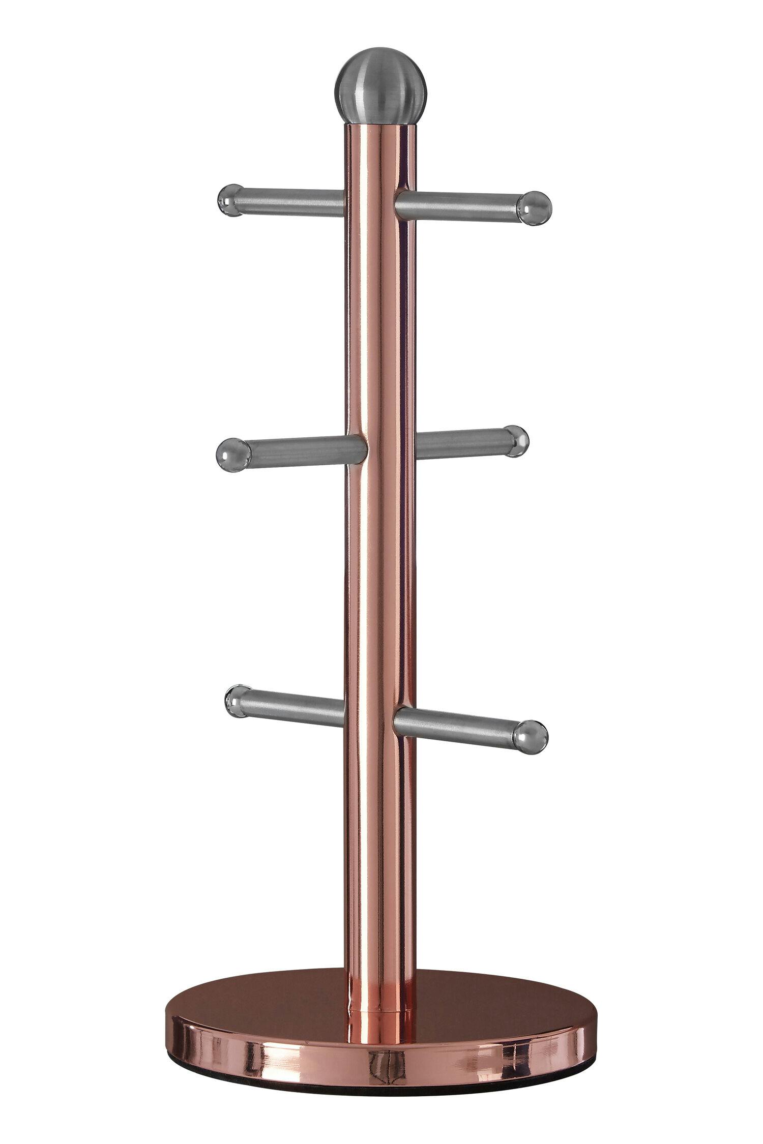 Premier Housewares Brushed Stainless Steel Mug Tree, Copper - Image 3