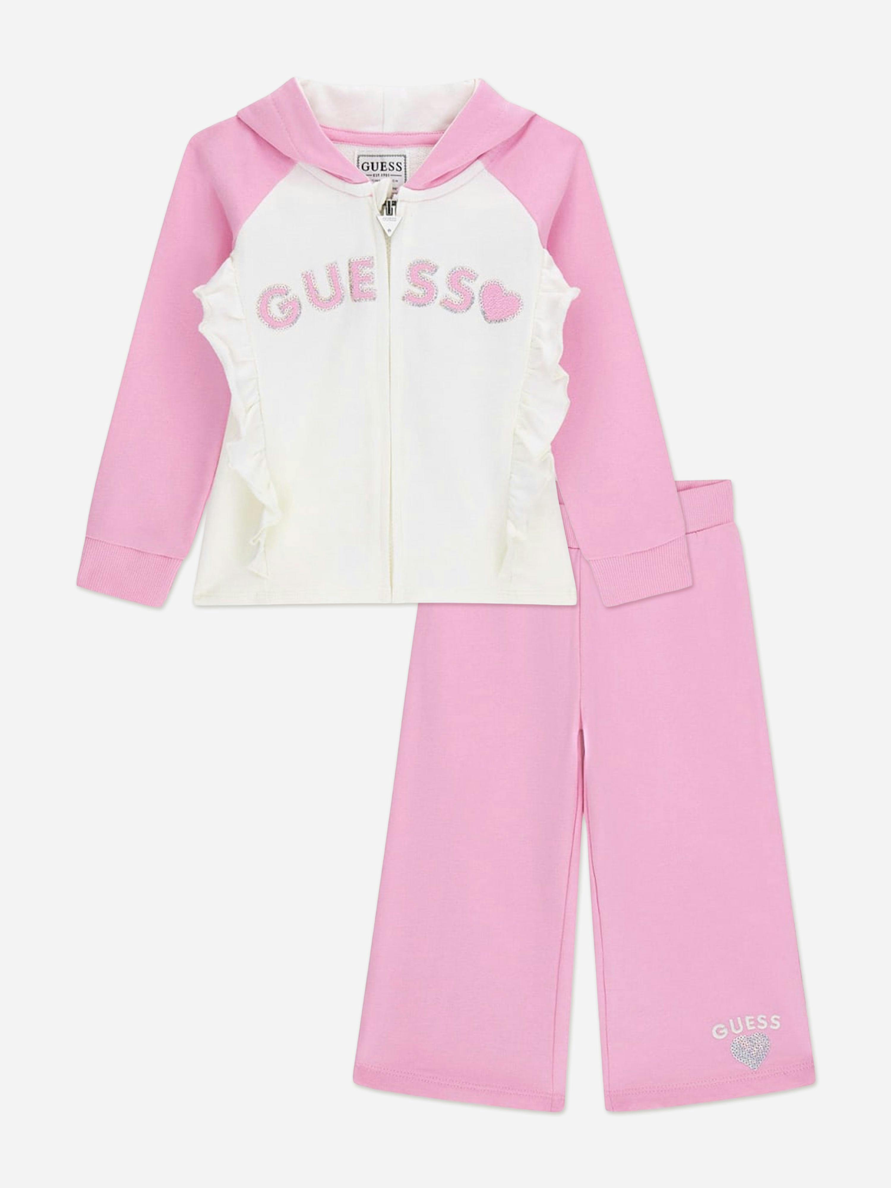 Guess Girls Pink Logo Tracksuit In - 5 Yrs