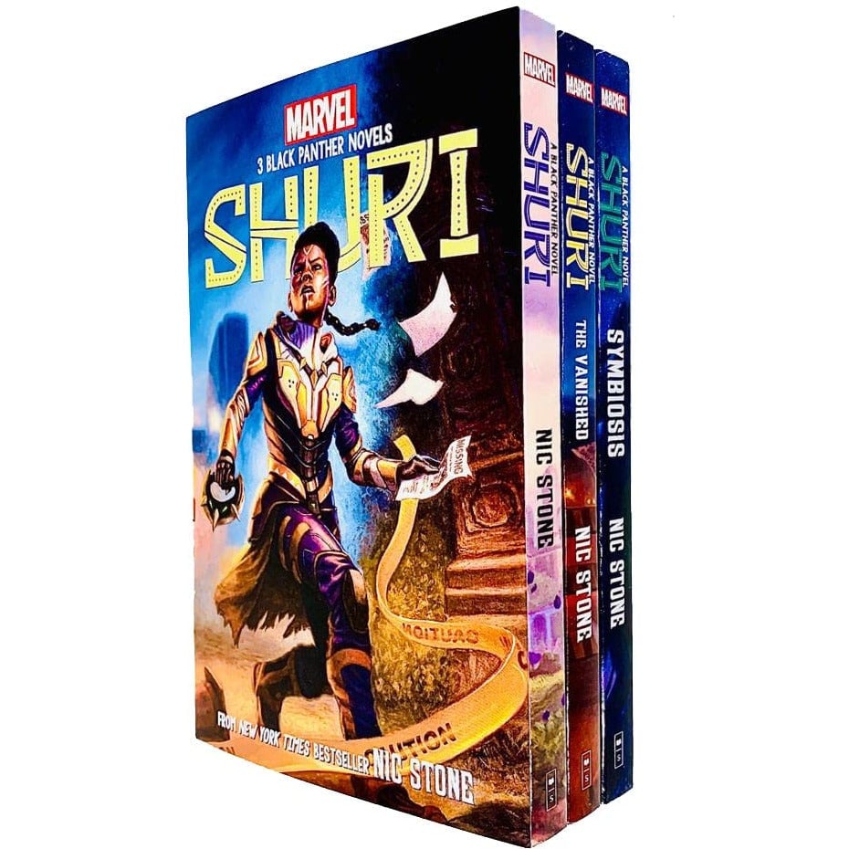 Scholastic Black Marvel Panther Shuri Series 3 Book Set Shuri: A Panther, The Vanished & Symbiosis