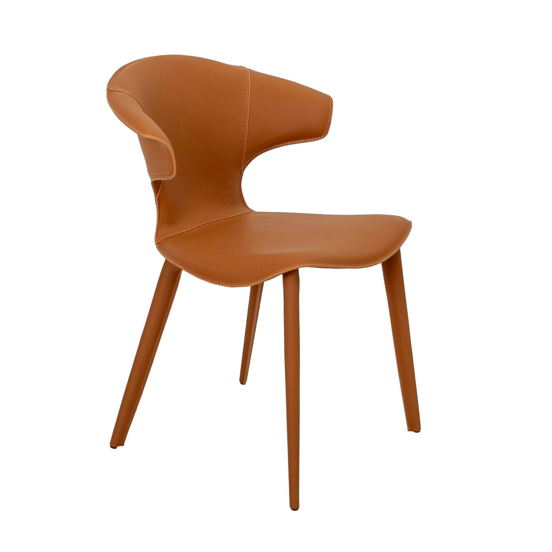 Rackhams Orange Chair In Regenerated Leather4250