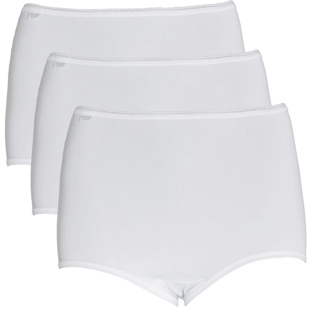 Sloggi Women's White 24/7 3-Pack Microfibre Maxi Briefs, - 24