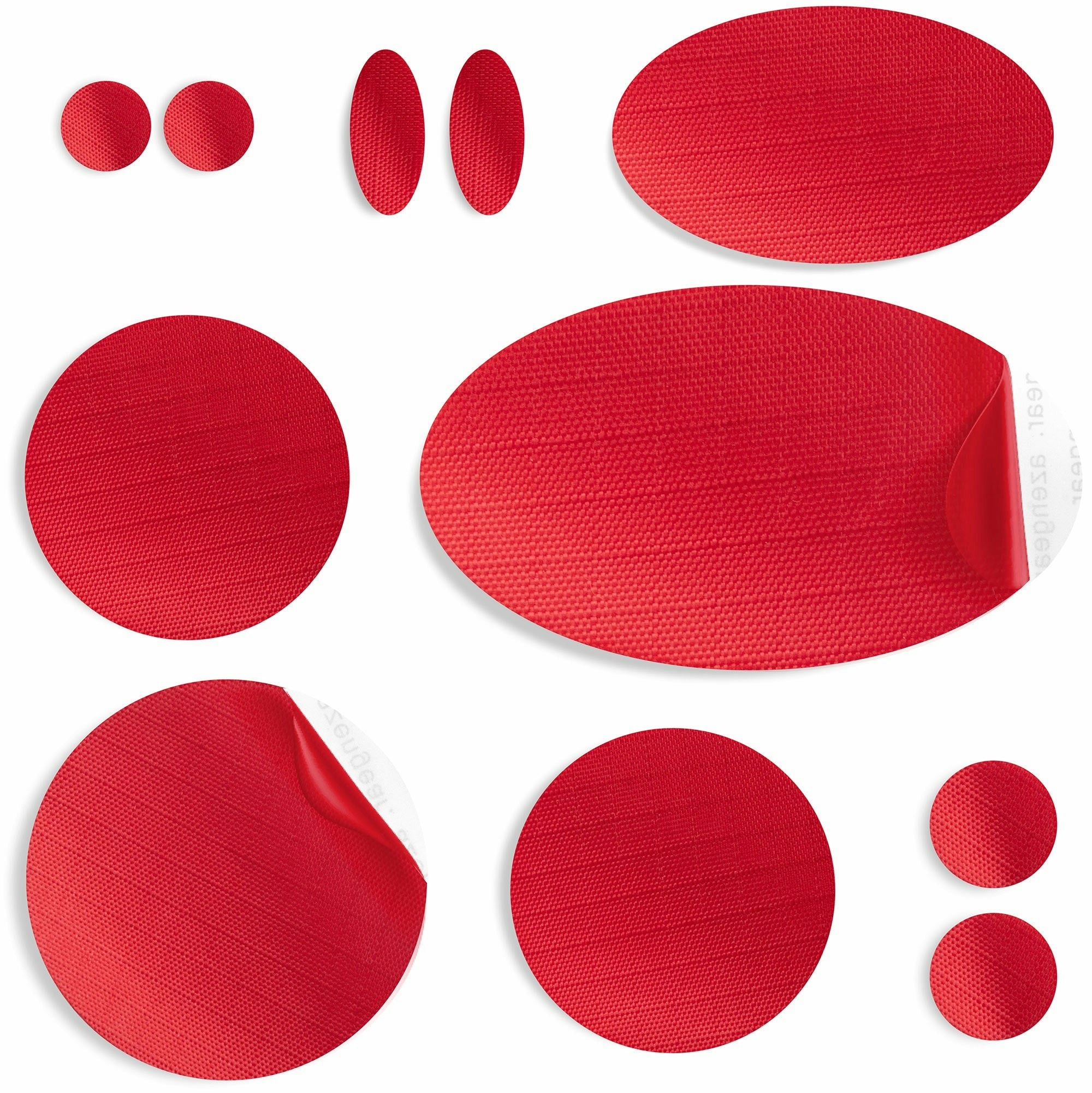 Azengear Red Jacket Repair Patches - Waterproof, Self-Adhesive, Tear-Cold-Heat-Resistant Medium