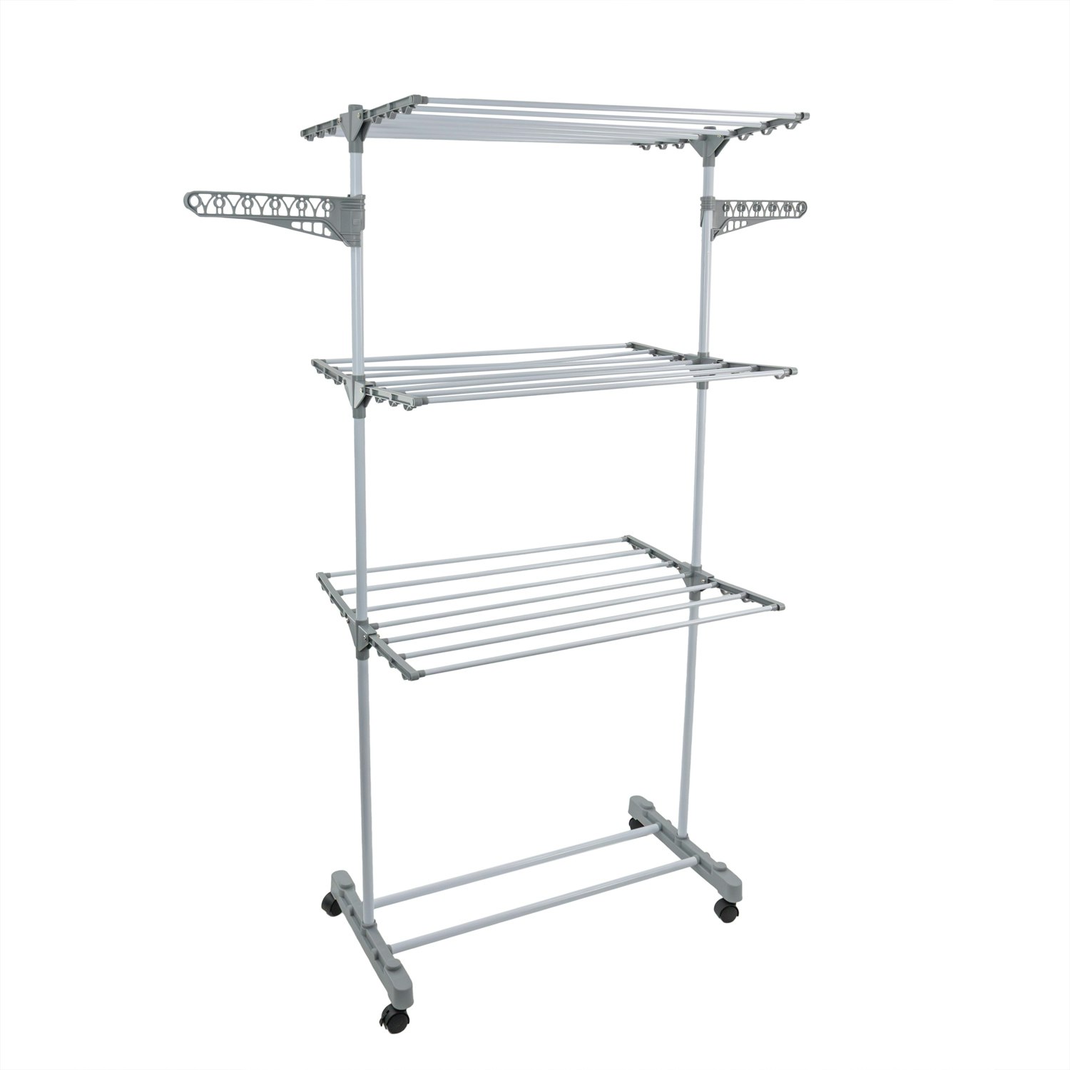 Jvl White Freestanding 3 Tier Drying Rack,