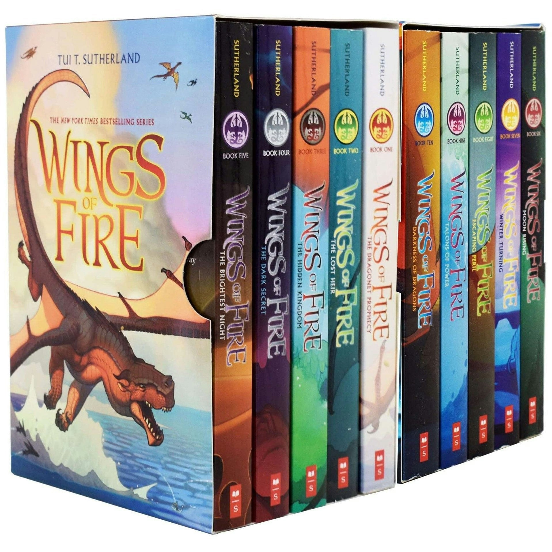 Various Publishers Dark Wings Of Fire Series 1-10 Book Set (The Brightest Night, The Secret, The Hidden Kingdom, The Lost Hair, The Dragonet Prophecy & More)