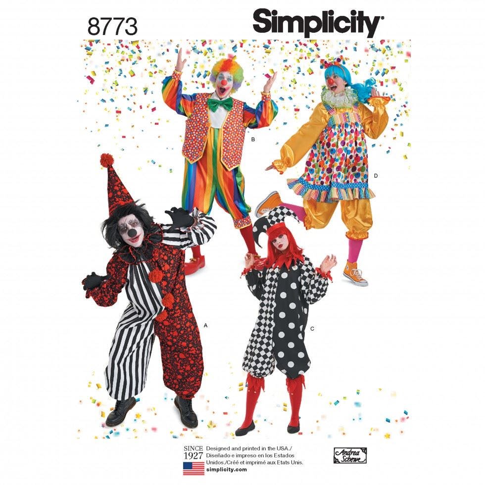 Simplicity Men's Sewing Pattern 8773, Costumes For Wo, A (Xs-S-M-L-Xl) - Intermediate - A (Xs-S-M-L-Xl)