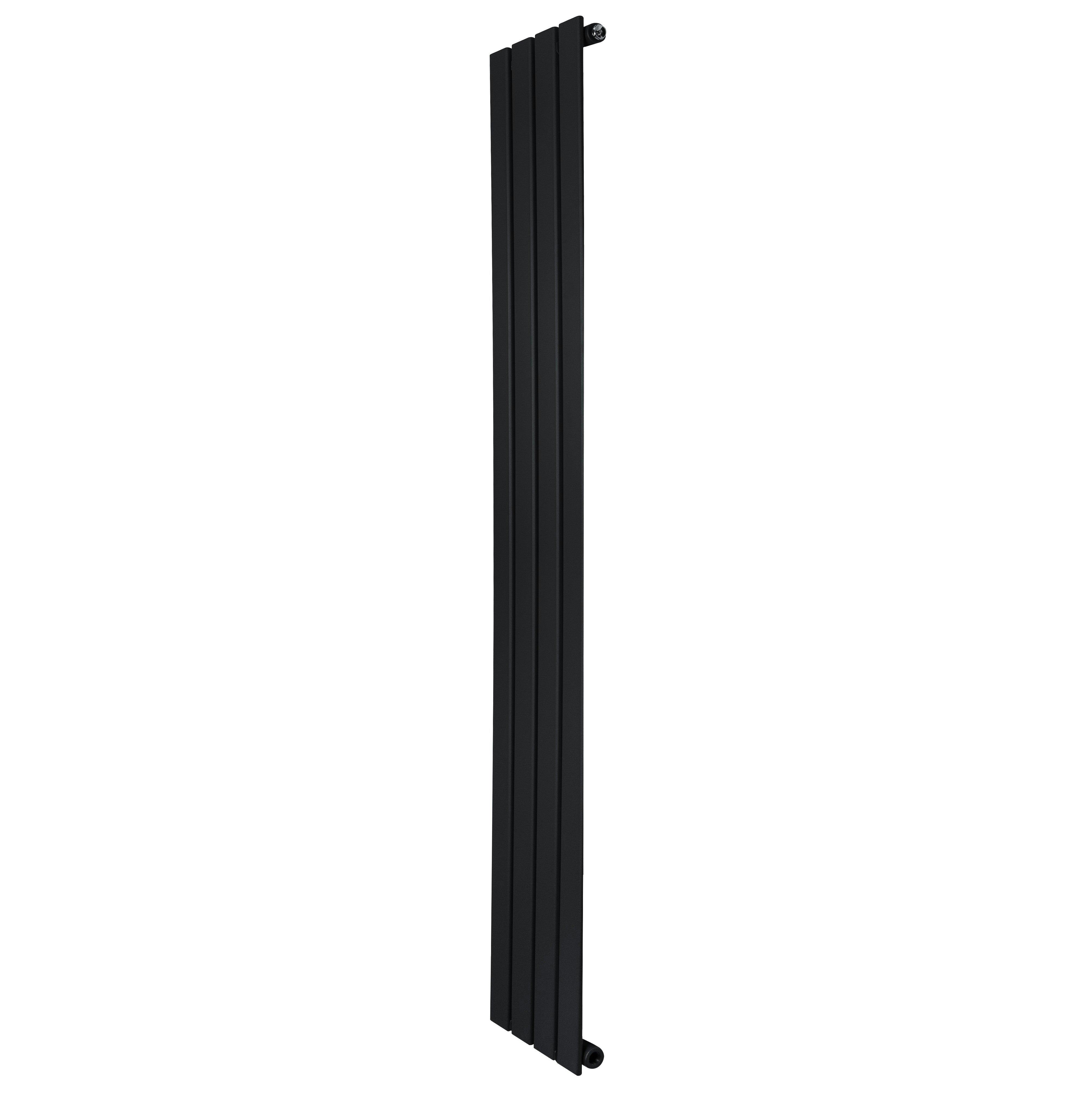 Monstershop Black Flat Single Column Radiator - 1600 X 280Mm