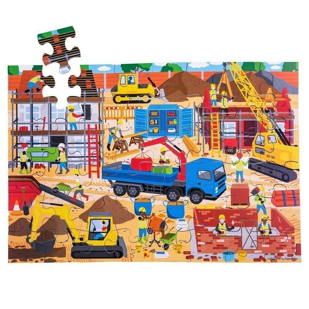 Bigjigs Toys Construction Site Floor Puzzle (48 Piece)