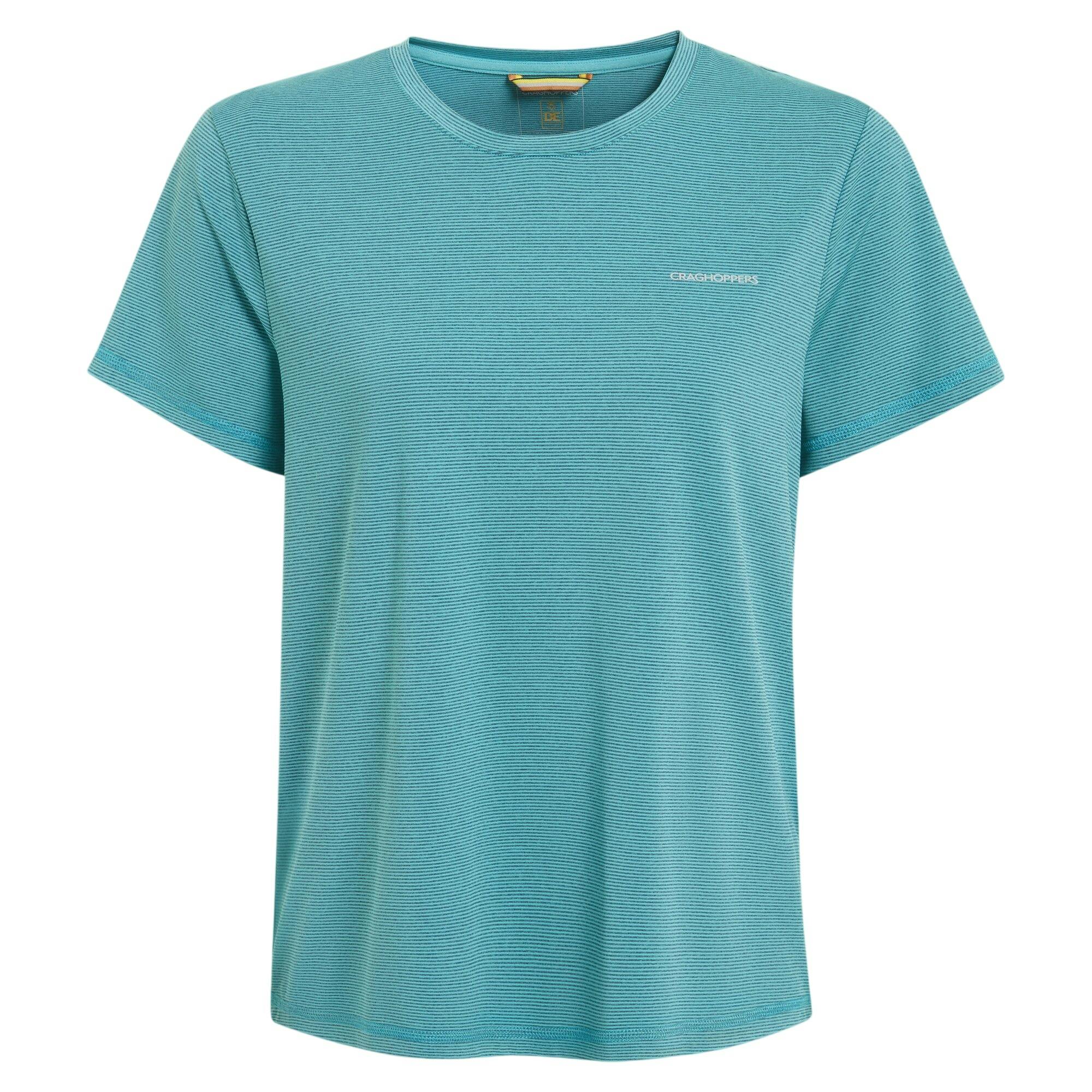 Craghoppers Women's Ellie Ii Short-Sleeved T-Shirt - Glazed Aqua - 8 Uk - Glazed Aqua - 92% Recycled Polyester/8% Elastane