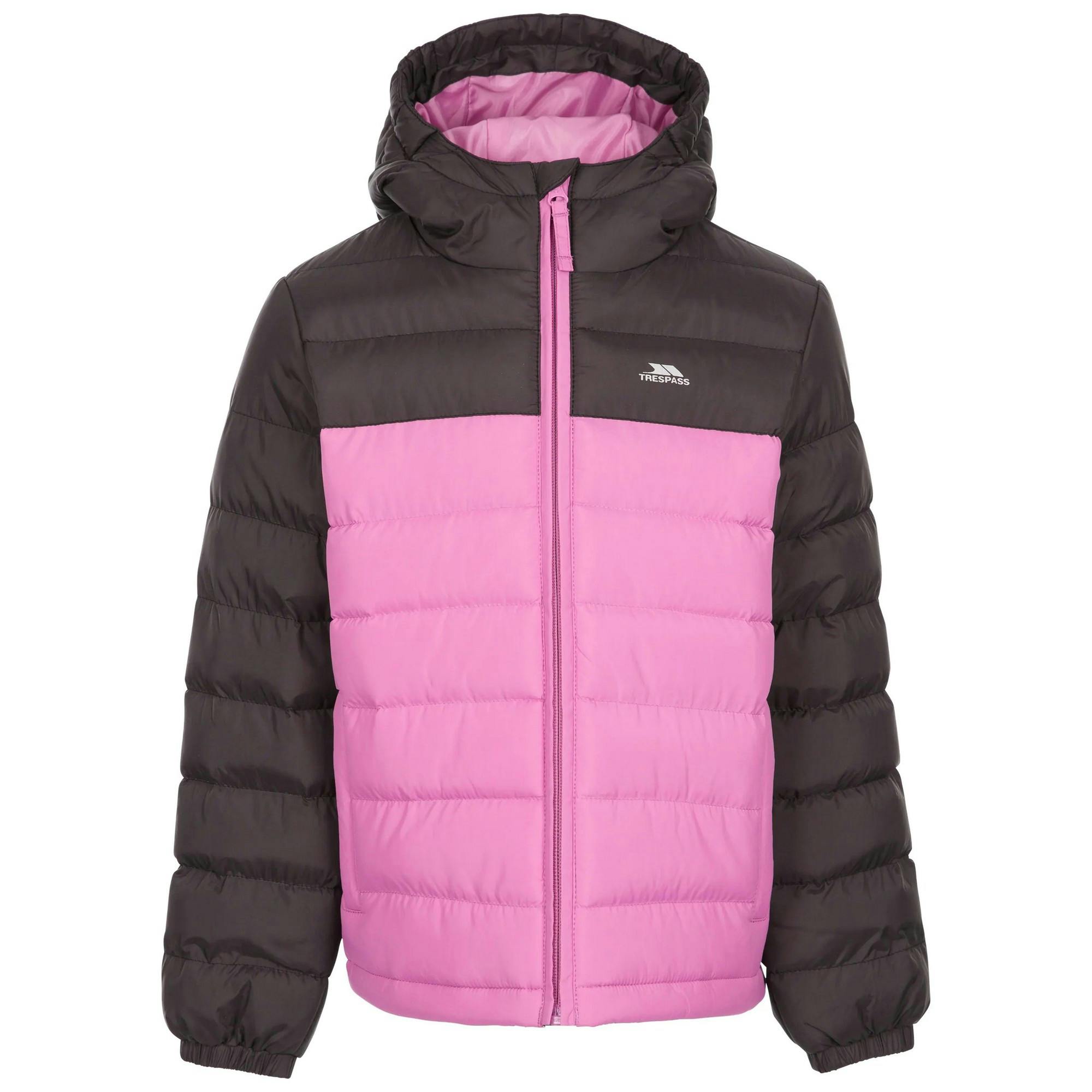 Trespass Pink Childrens/Kids Oskar Padded Jacket - Deep - 7-8 Years - Deep - 100% Polyester