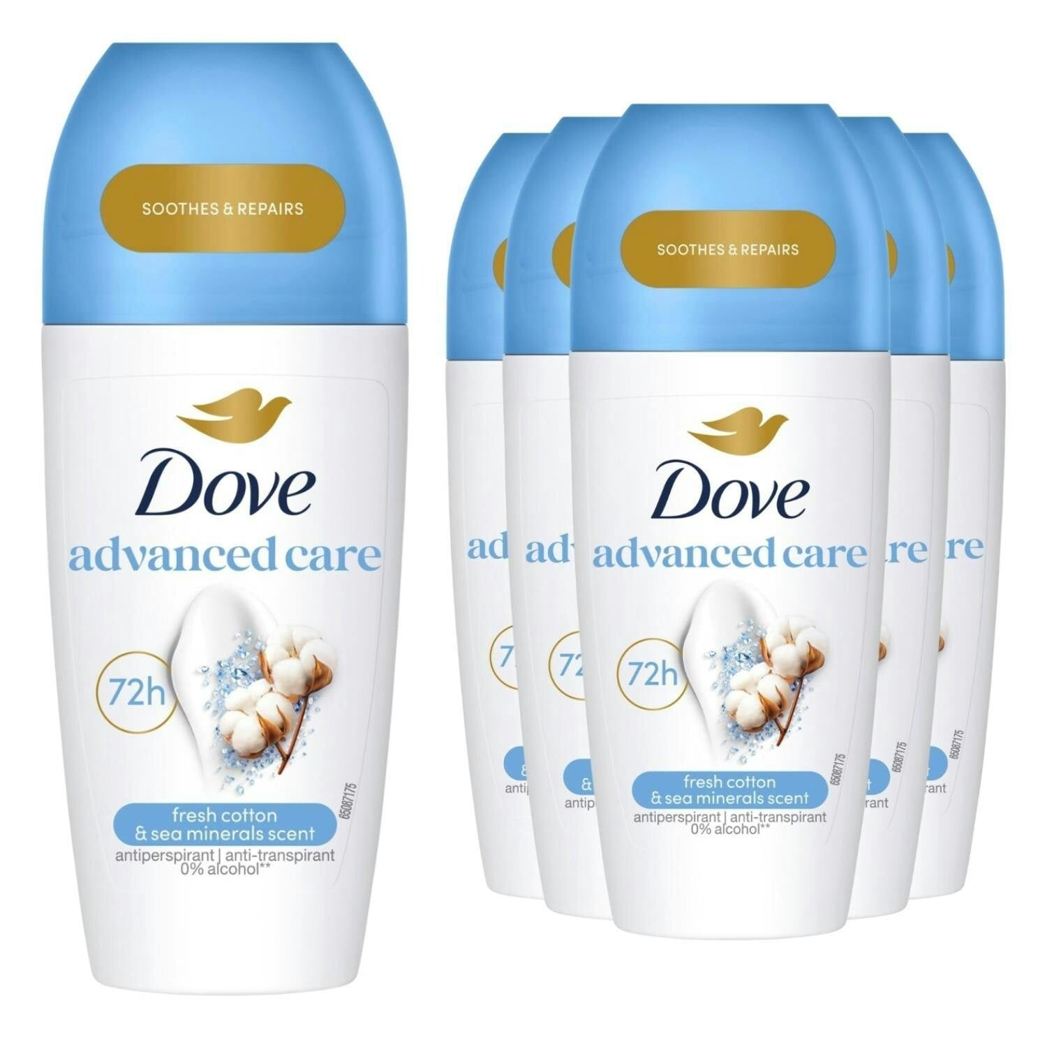 Dove Advanced Care Anti-Perspirant Roll On Fresh Cotton & Sea Minerals, 3x50ml - Image 4