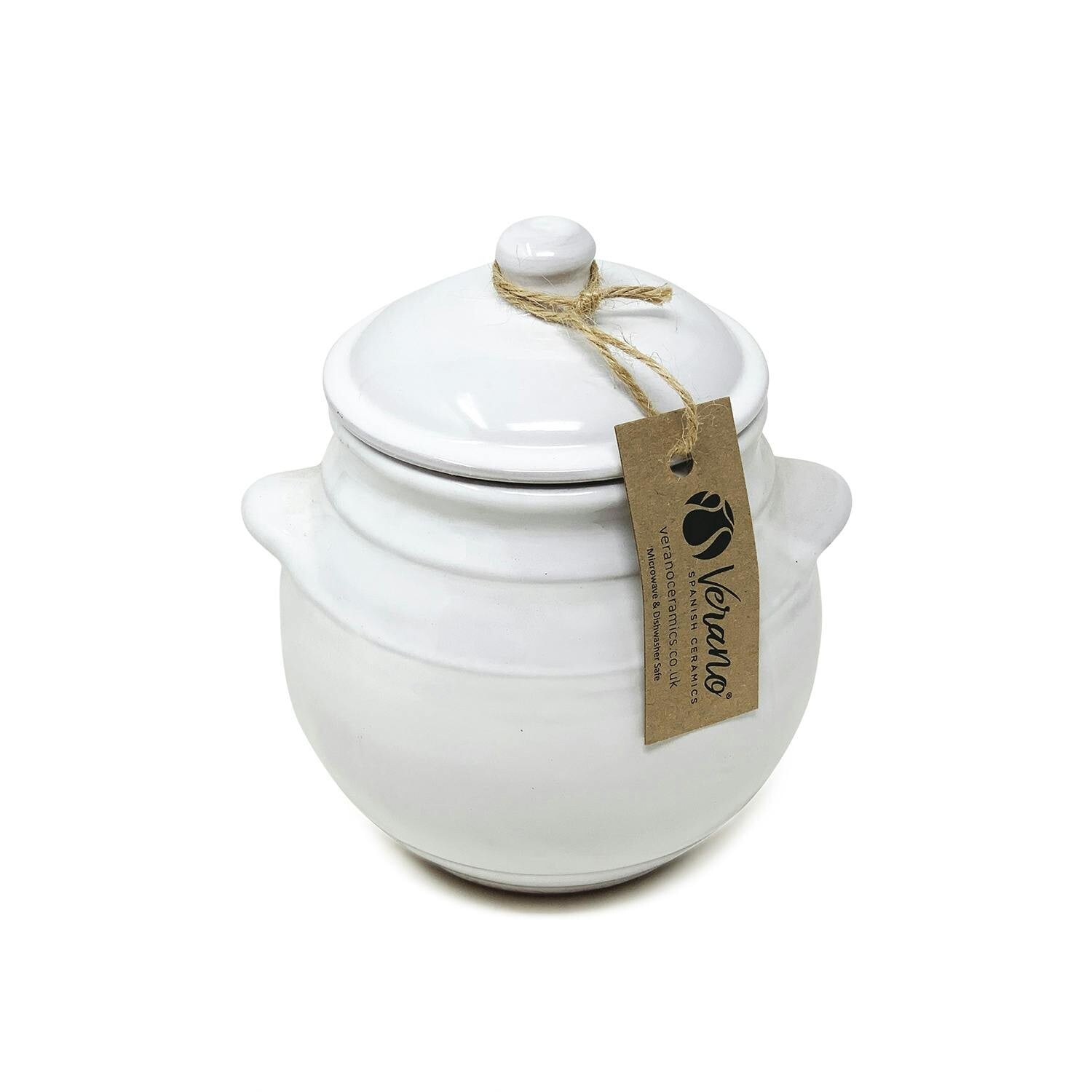 Rackhams White Rustic Pastel - 23Cm Storage Jar With Lid - 23Cm - Ceramic