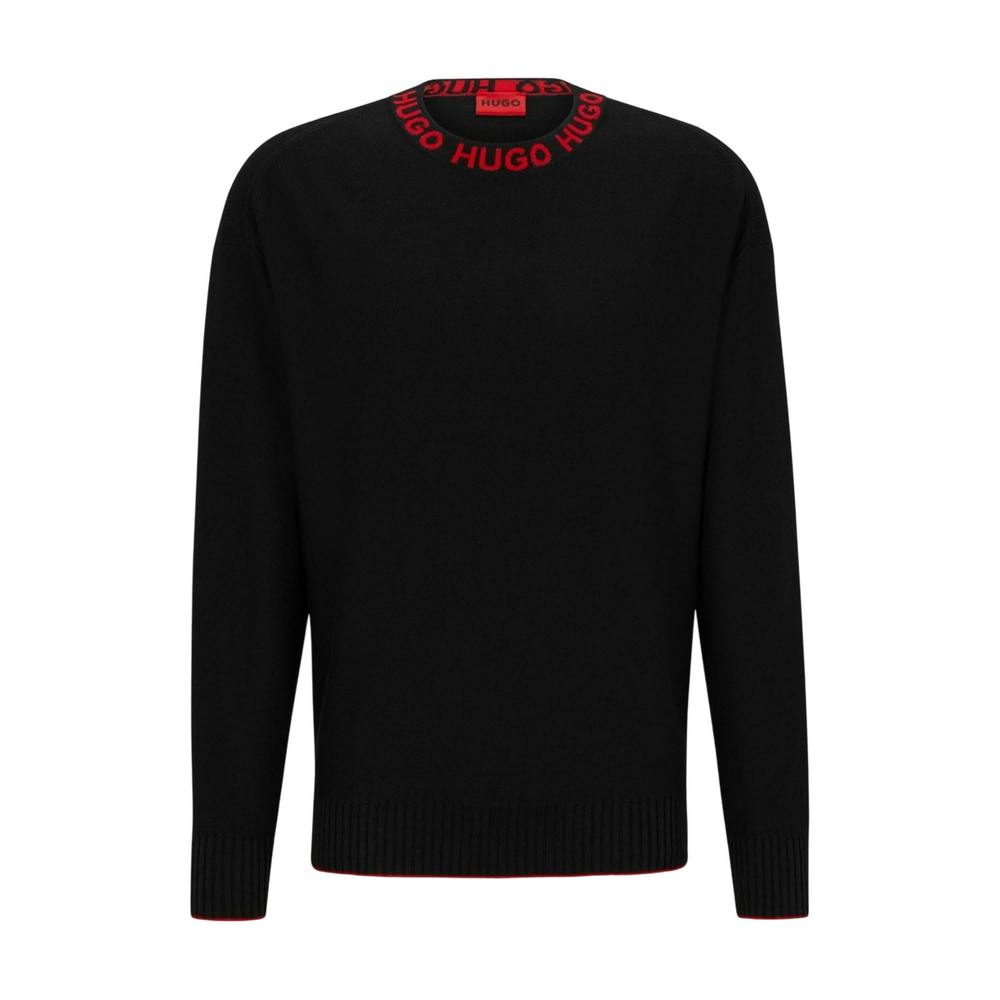 Hugo Boss Men's Black Smarlo Logo Sweatshirt - S - 100% Cotton