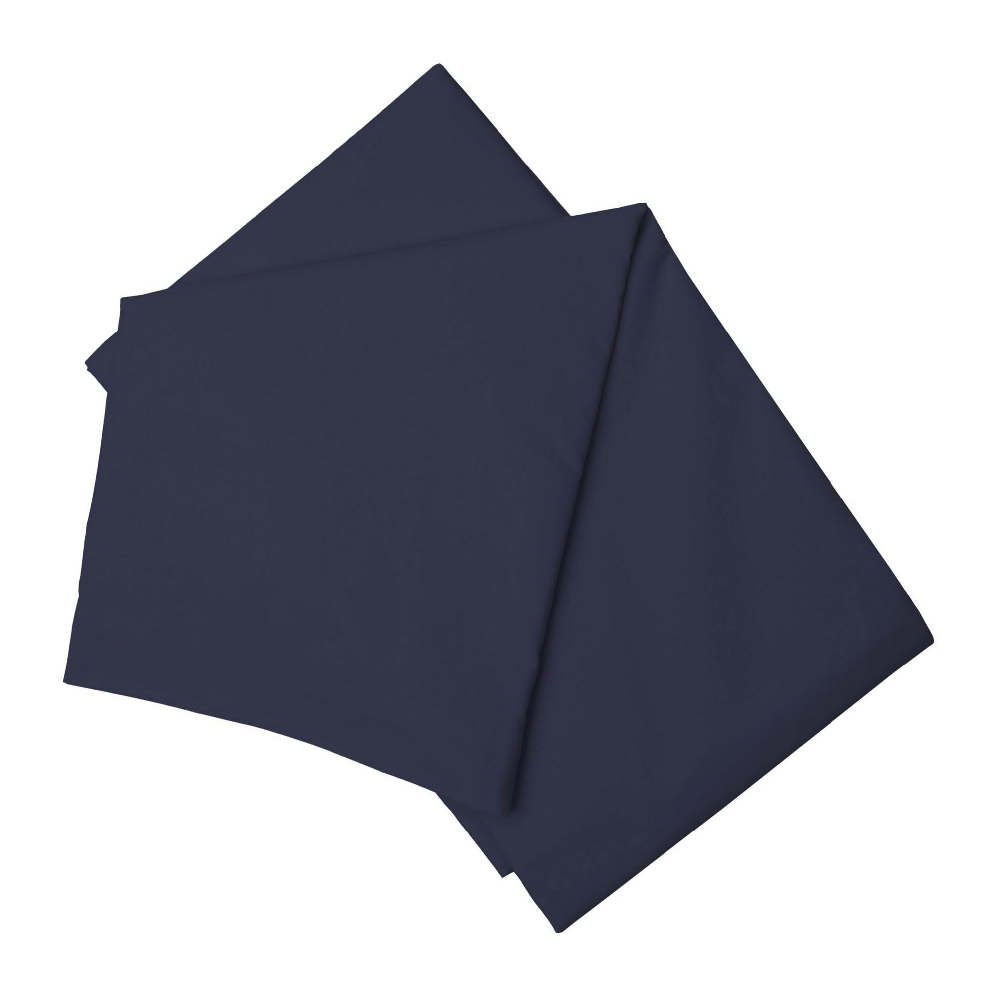 Belledorm Easycare Percale Flat Sheet - Navy - Navy - Single - 50% Cotton/50% Polyester