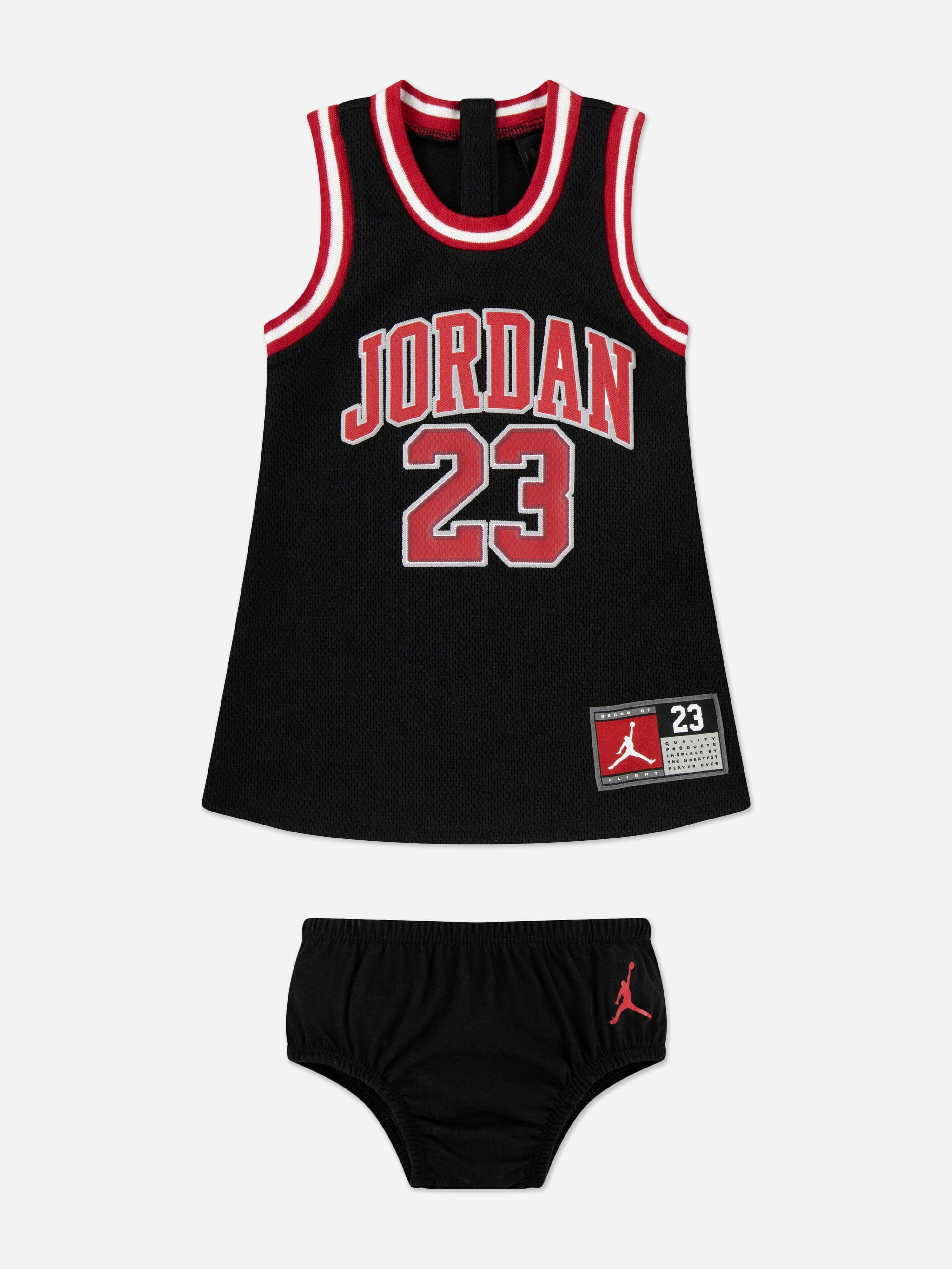Jordan Girls Black 23 Jersey Dress In - 12 - 13 Yrs