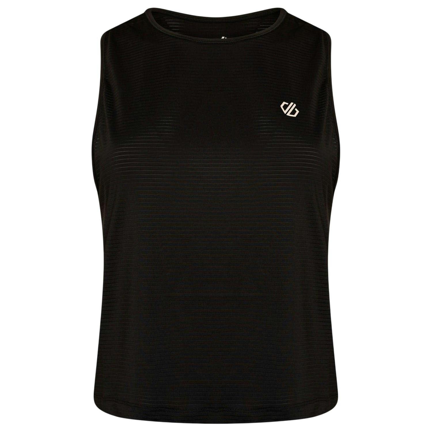 Dare 2B Women's Black Cropped Sleeveless Crop Top - 18 Uk - 90% Polyester/10% Elastane