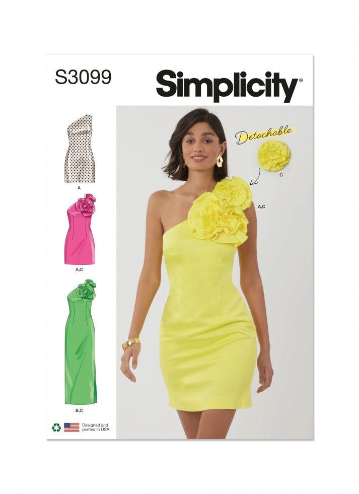 Simplicity Women's Sewing Pattern 3099, Dresses For D5 (4-6-8-10-12) - Intermediate - D5 (4-6-8-10-12)