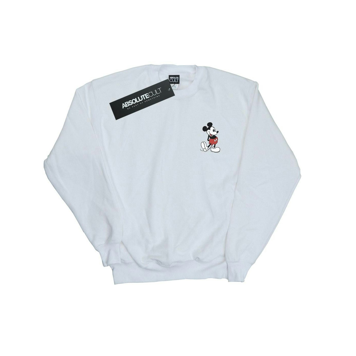 Disney Men's White Mickey Mouse Kickin Retro Chest Sweatshirt - Xxl
