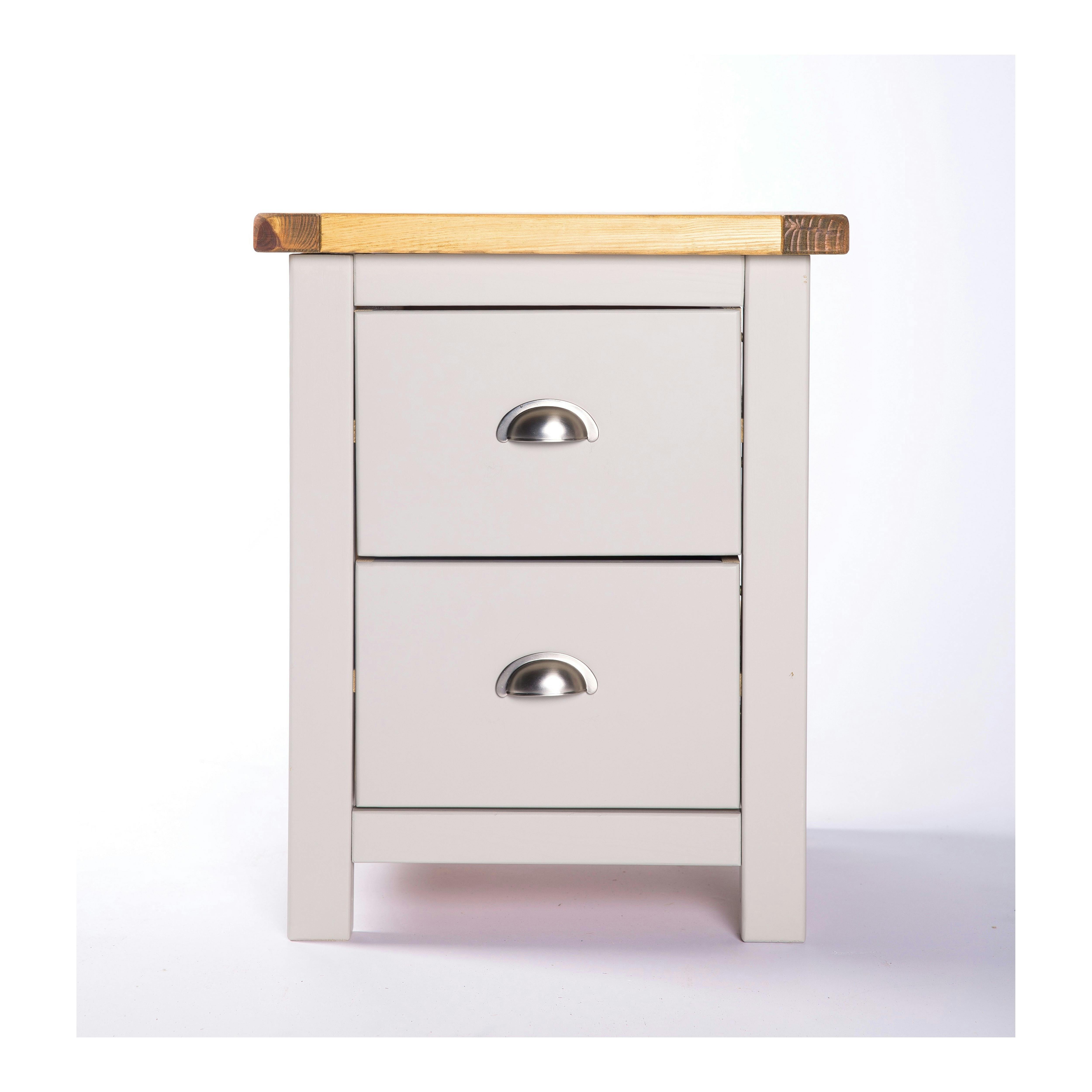Cabinet Bits Unisex Light Grey Argenta Drawer Bedside Table In Size 2 - Image 3