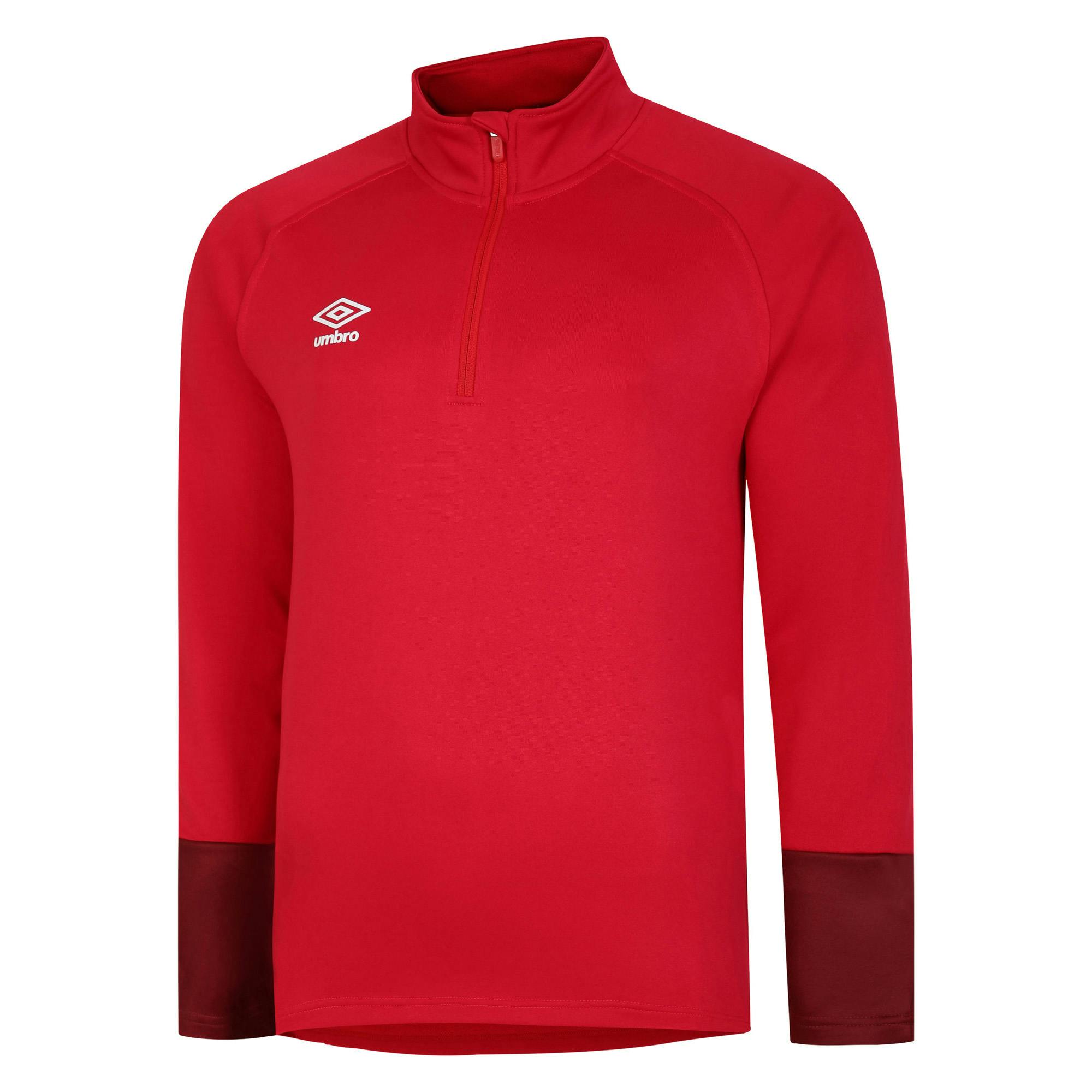 Umbro Men's Red/Black Total Training Track Jacket - Vermillion/Biking - Xxl - Vermillion/Biking - 100% Cotton