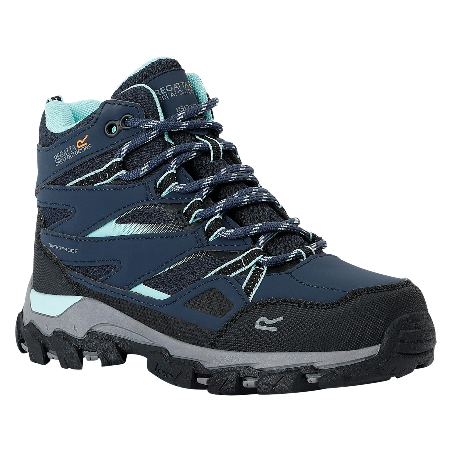 Regatta Blue Childrens/Kids Holcombe Iii Walking Boots - Navy/Aruba - Navy/Aruba Size 12 Uk Child