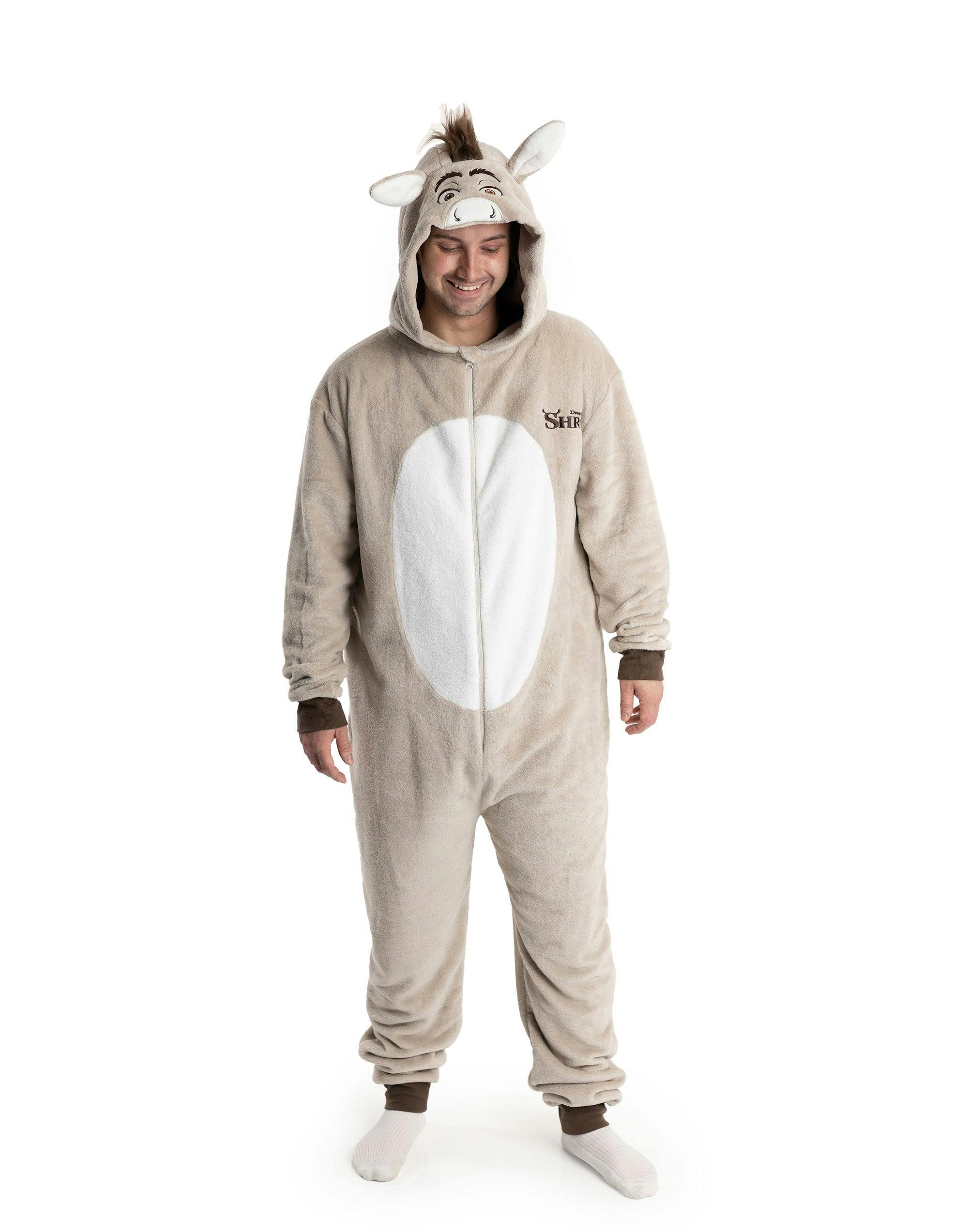 Vanilla Underground Unisex Brown Shrek Donkey Onesie - Small