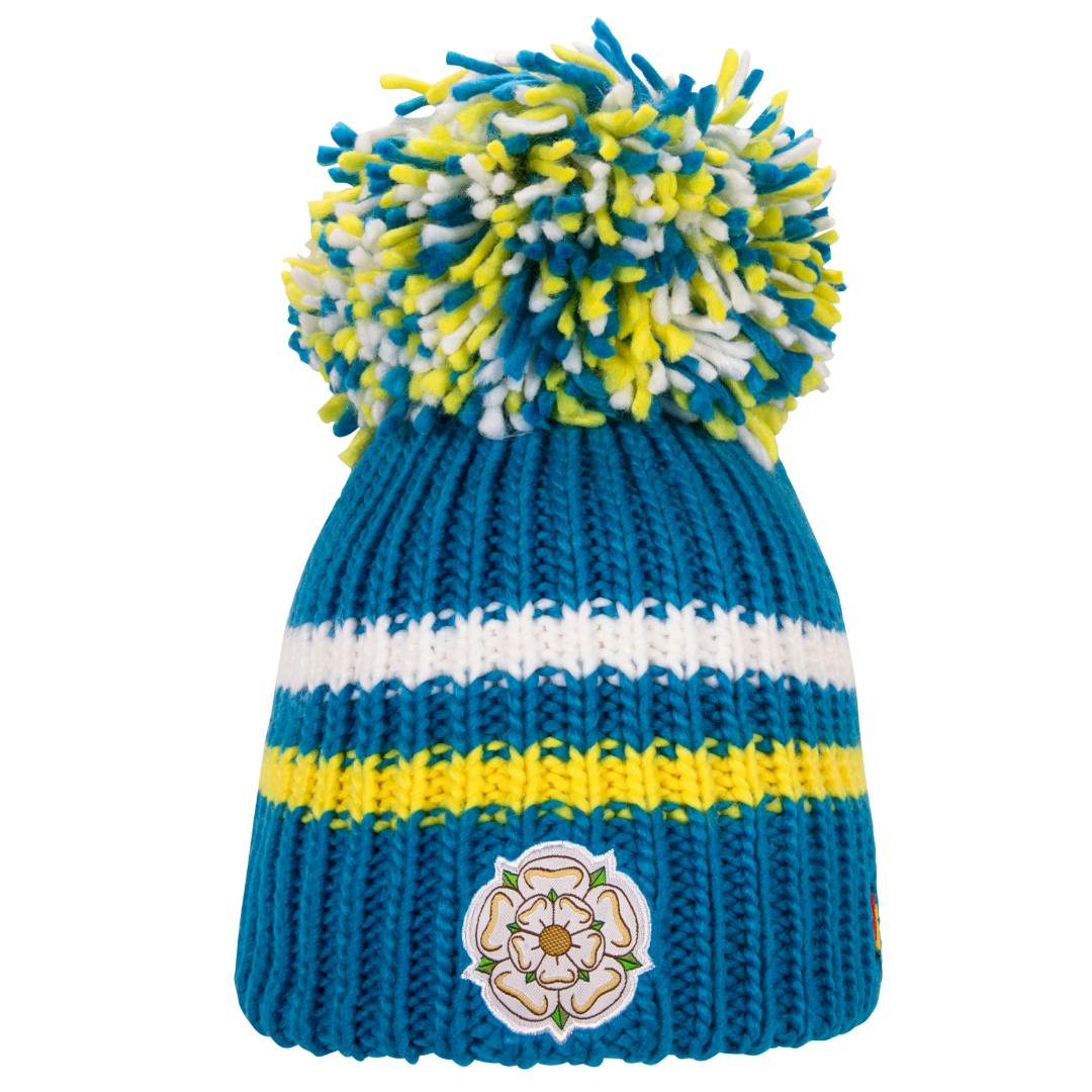 Big Bobble Hats Unisex Blue/Yellow/White Sean Beanie
