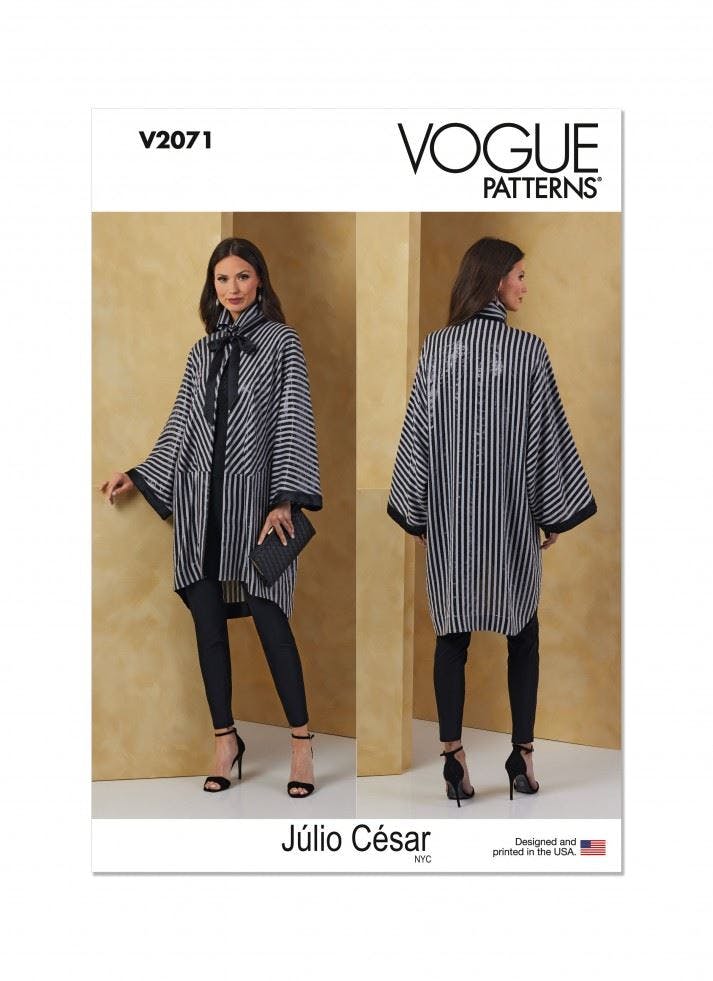 Vogue Women's Sewing Pattern 2071, Jackets For A (Xs-S-M-L-Xl-Xxl) - Intermediate - A (Xs-S-M-L-Xl-Xxl)
