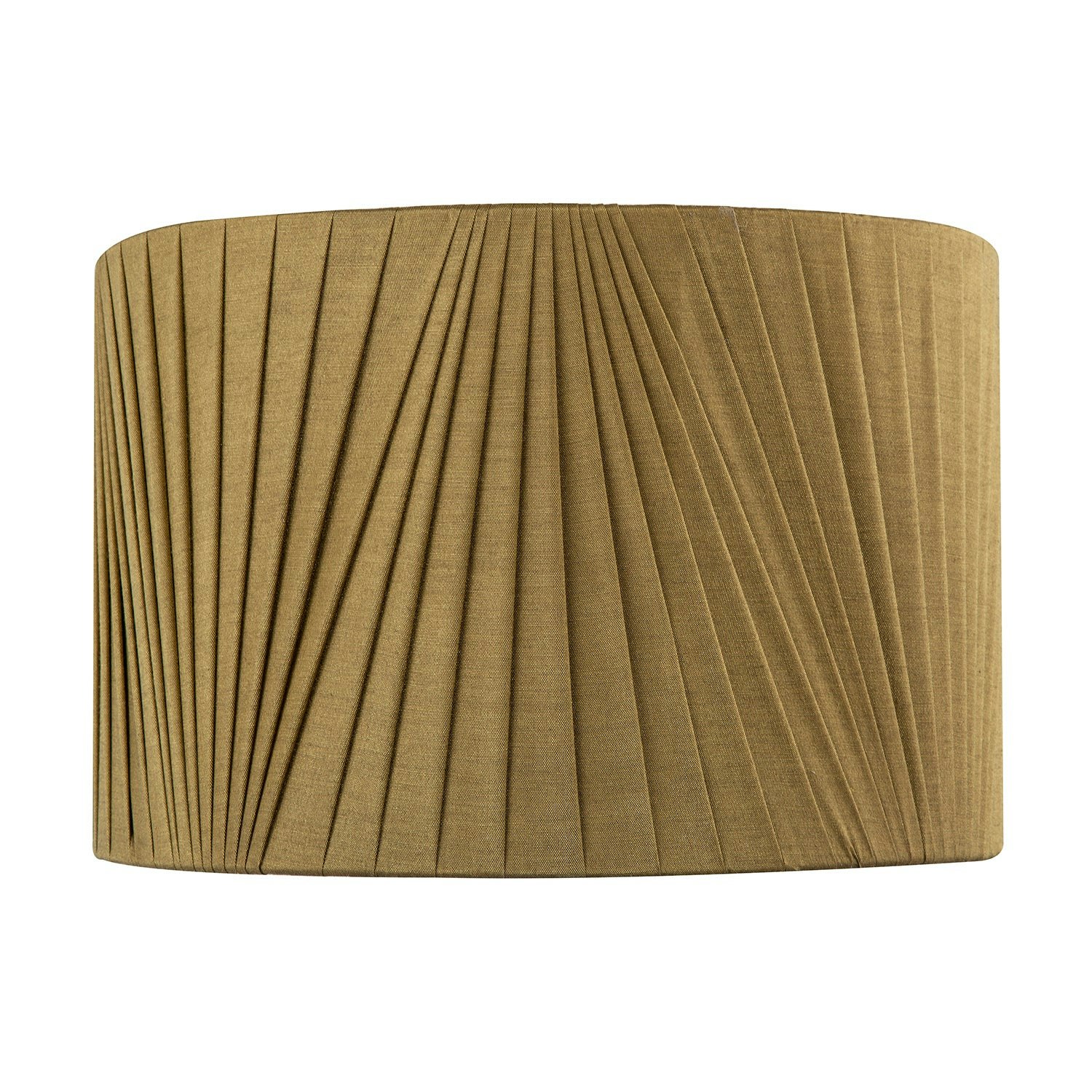 Rackhams Green Modern Olive Faux Silk Fabric Organza Tapered Drum Lamp Shade
