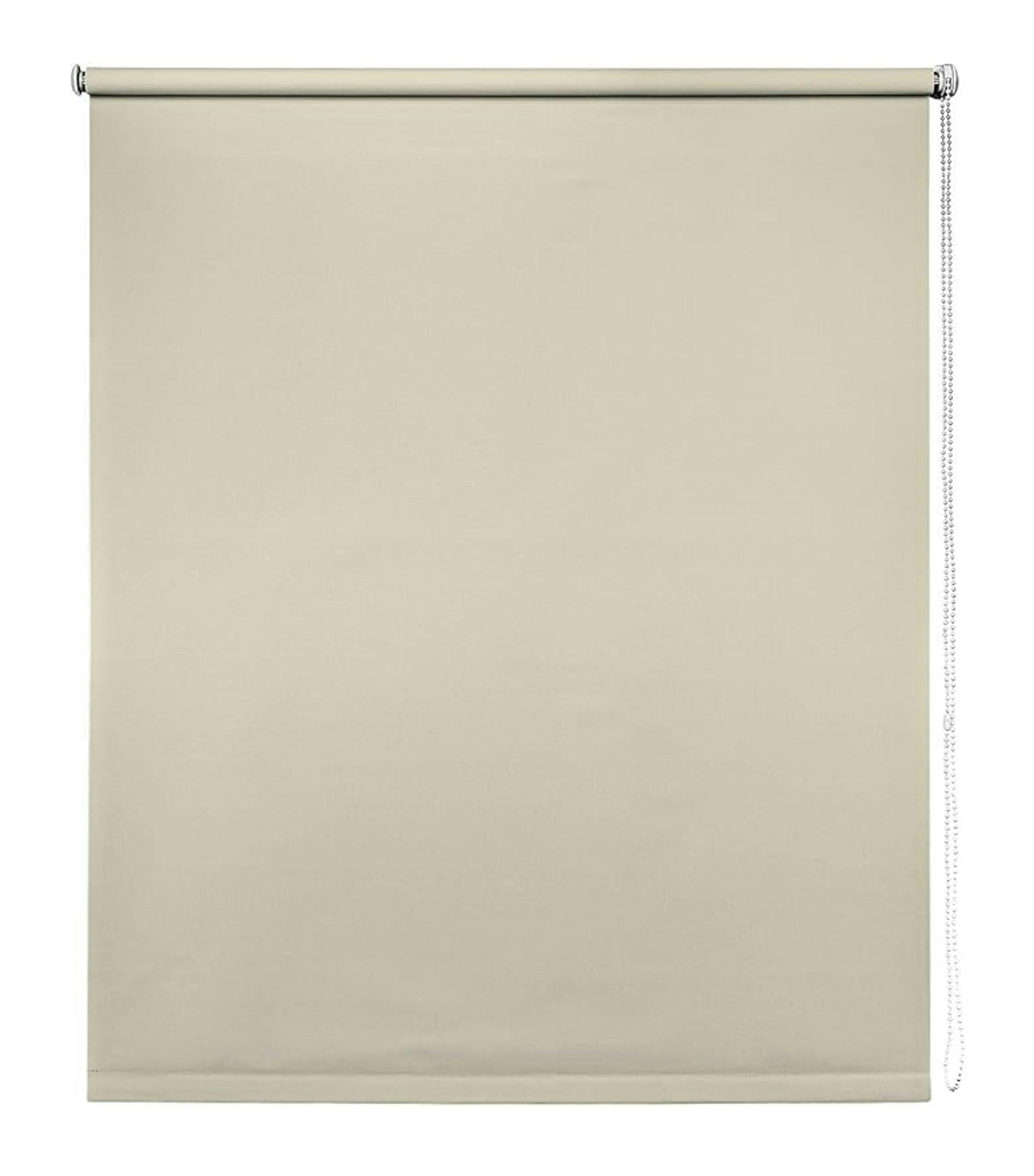 Newedgeblinds Light Oyster Trimmable Thermal Blackout Roller Blinds - 90Cm