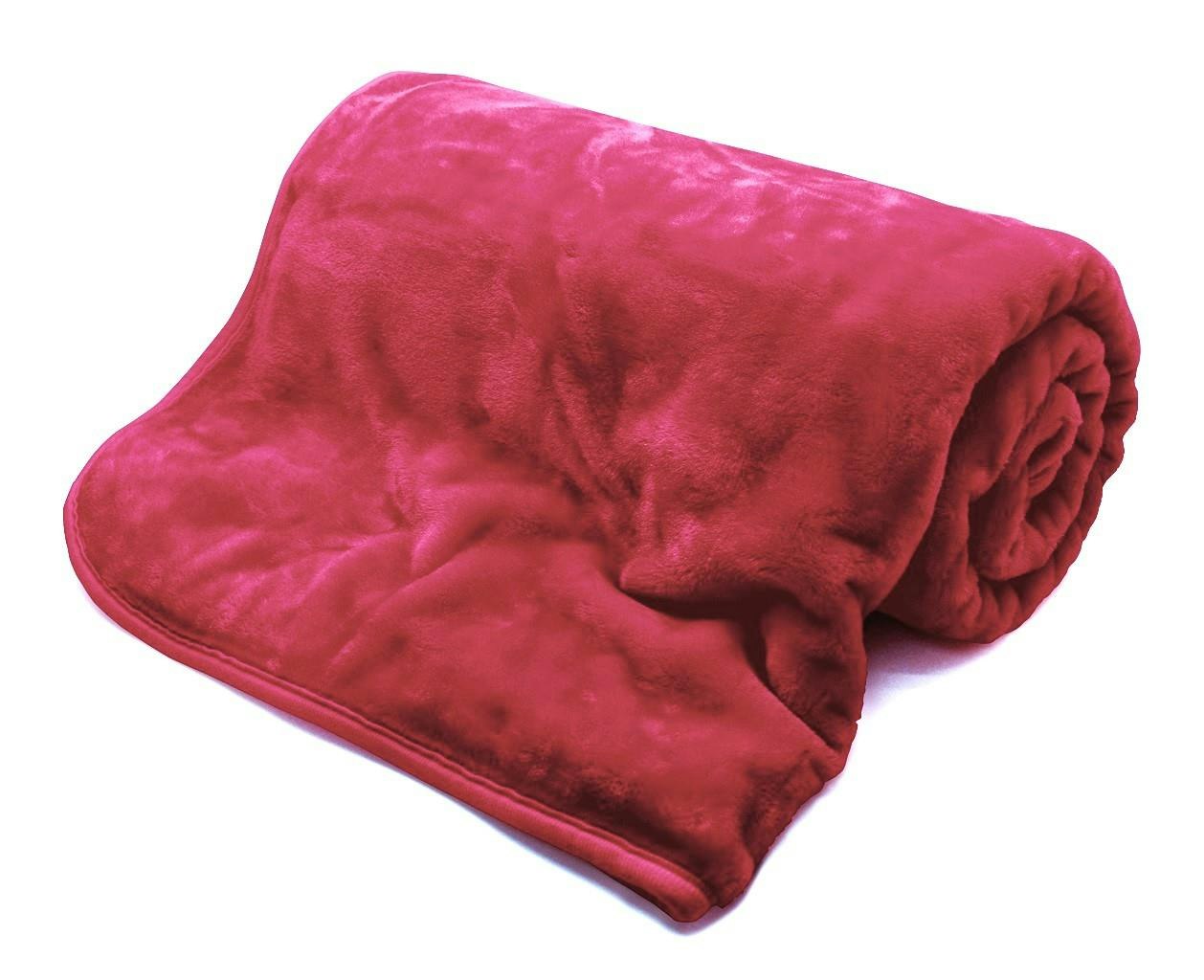 Homespace Direct Pink Mink Luxury Velvet Soft Blanket - 200X240cm