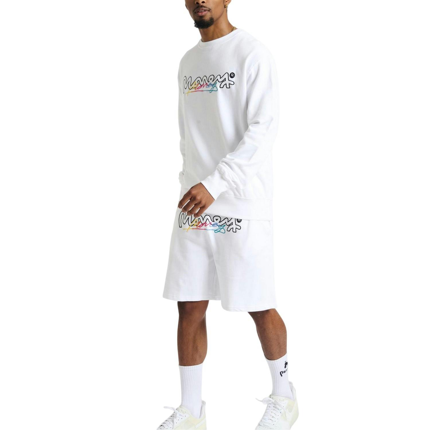 Money Men's White Chop Vice Crew Neck Sweatshirt